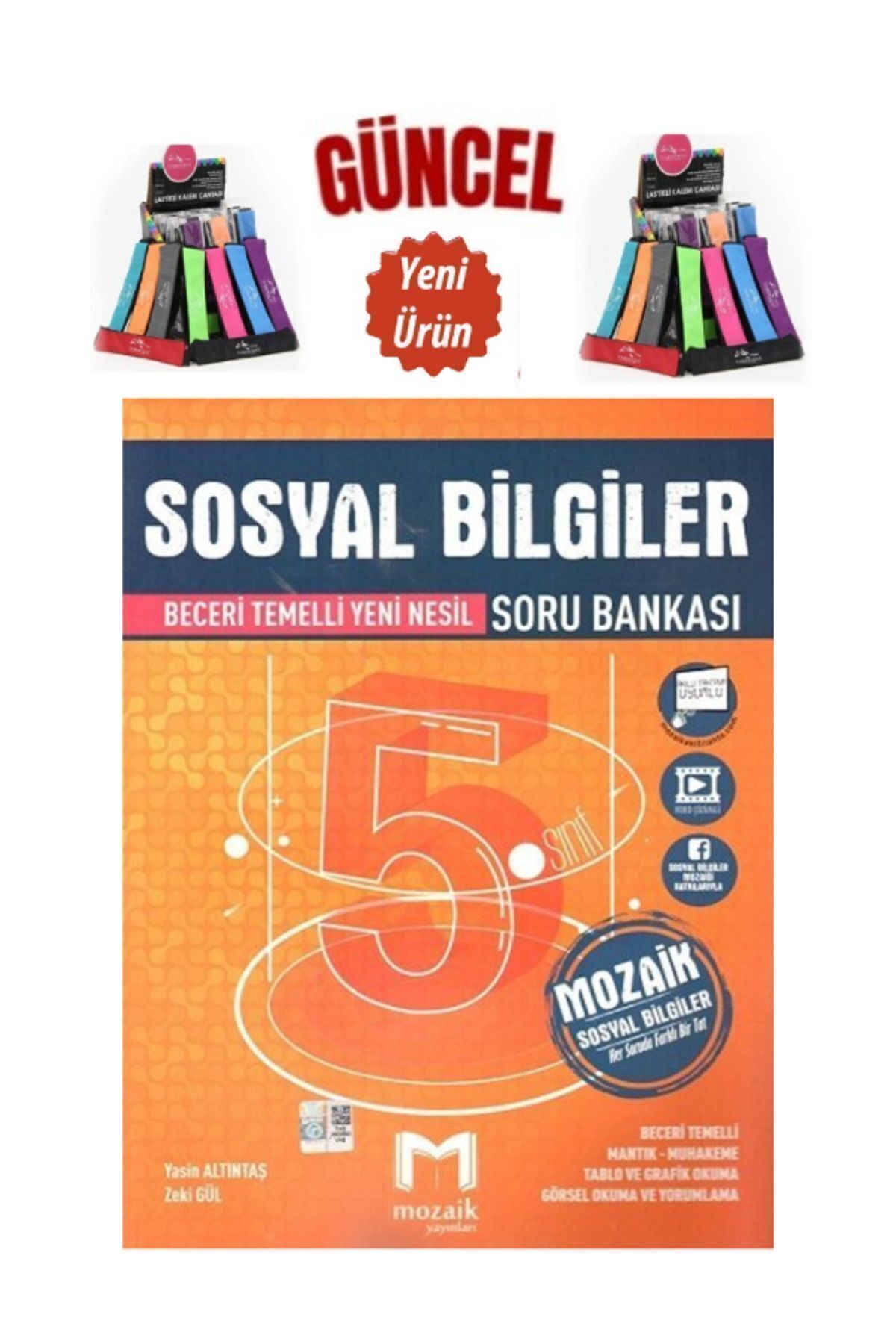 Marsis Yayınları Mozaik 5.Sınıf Çözülebilir Yeni Nesil Sosyal Bilgiler Soru Bankası+Cambridge Kalemlik