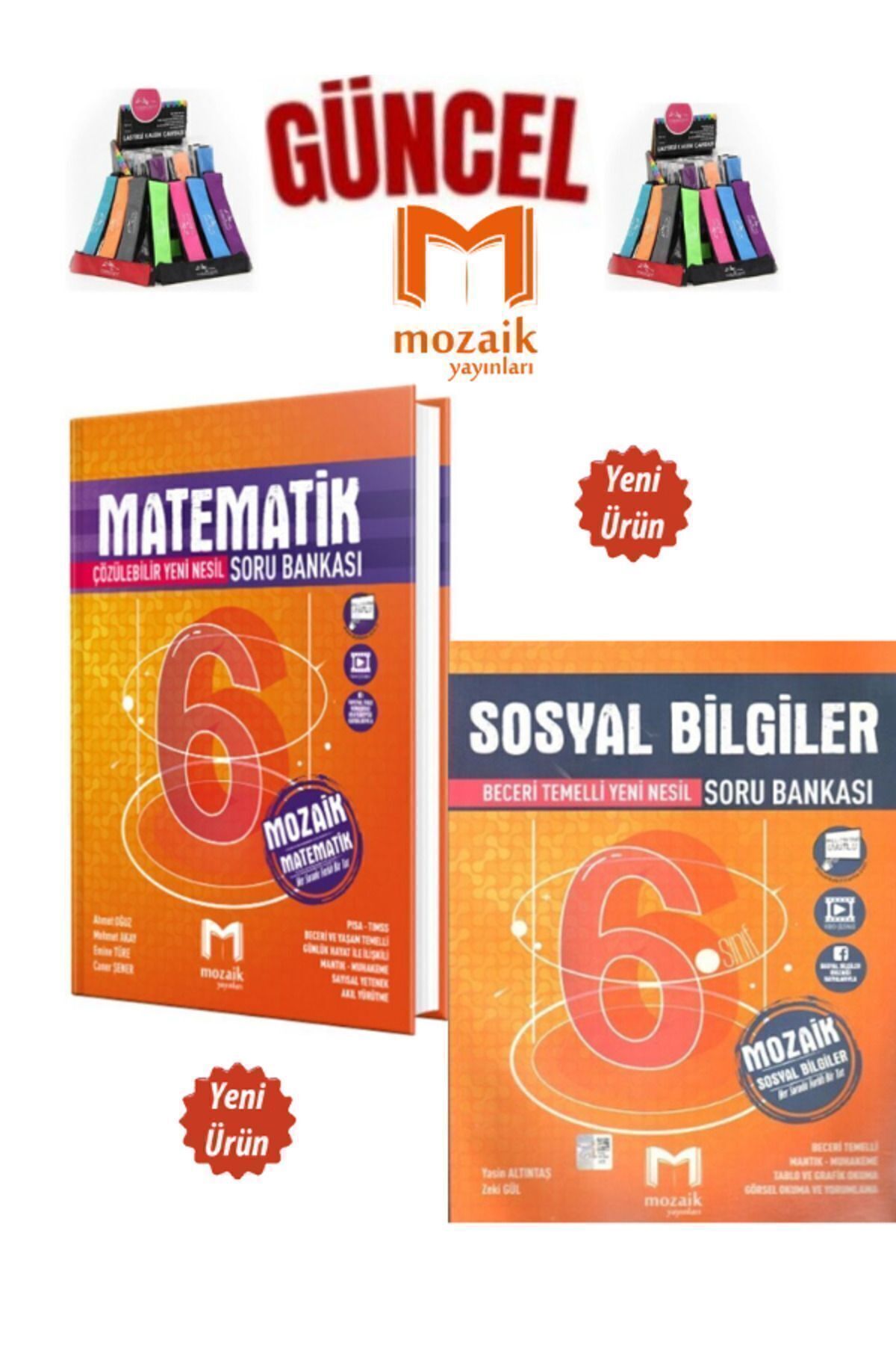 Marsis Yayınları Mozaik 6.Sınıf Matematik-Sosyal Soru Bankası Seti+Kalemlik