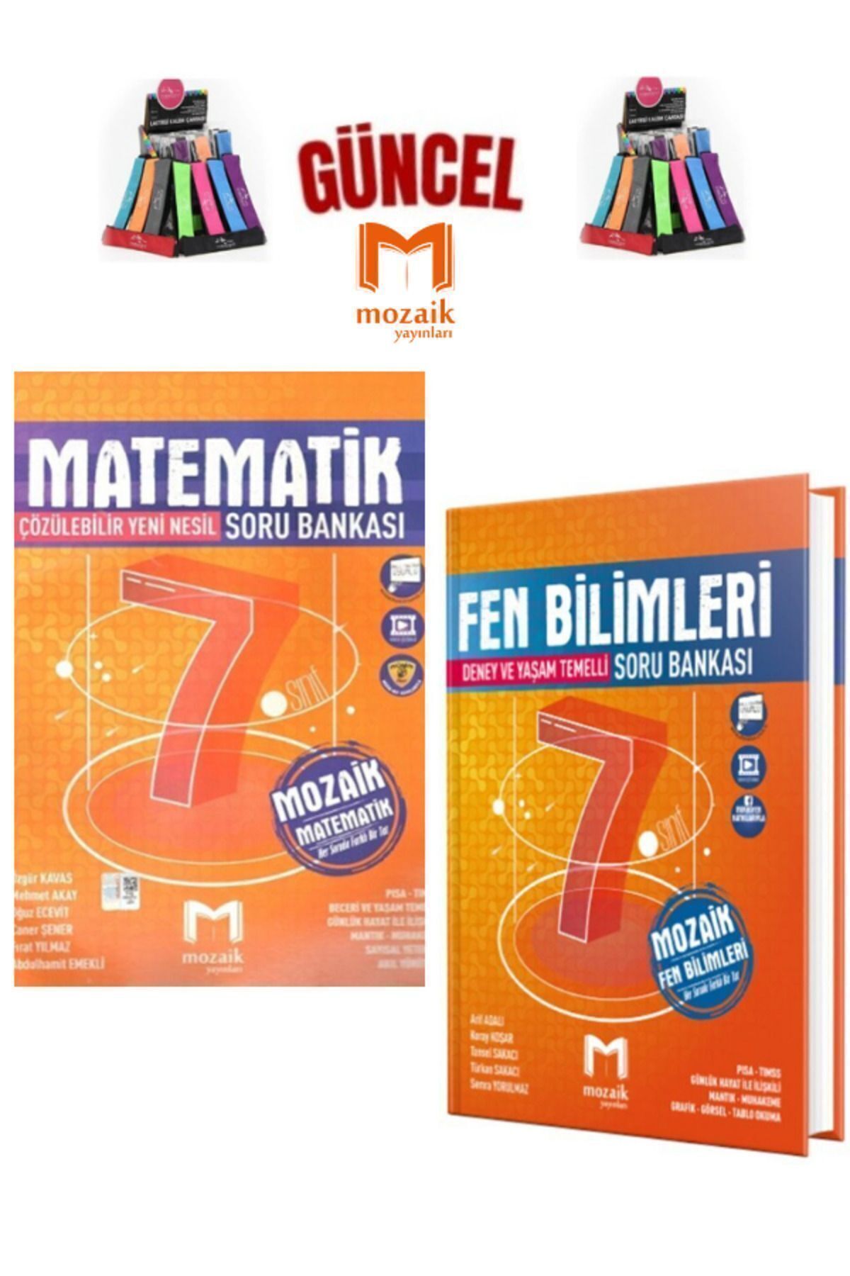 Marsis Yayınları Mozaik 7.Sınıf Matematik-Fen Video Çözümlü Soru Bankası Seti+Kalemlik