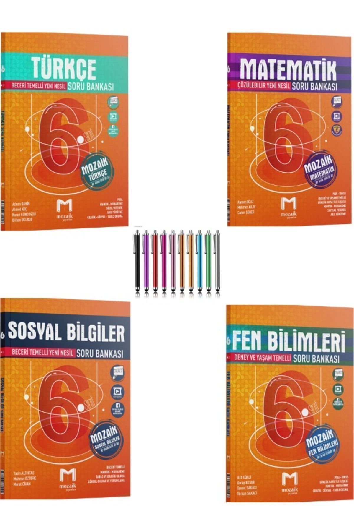 Marsis Yayınları Mozaik 6.Sınıf Tüm Dersler 4 Kitap Soru Bankası Seti+Dokunmatik Kalem