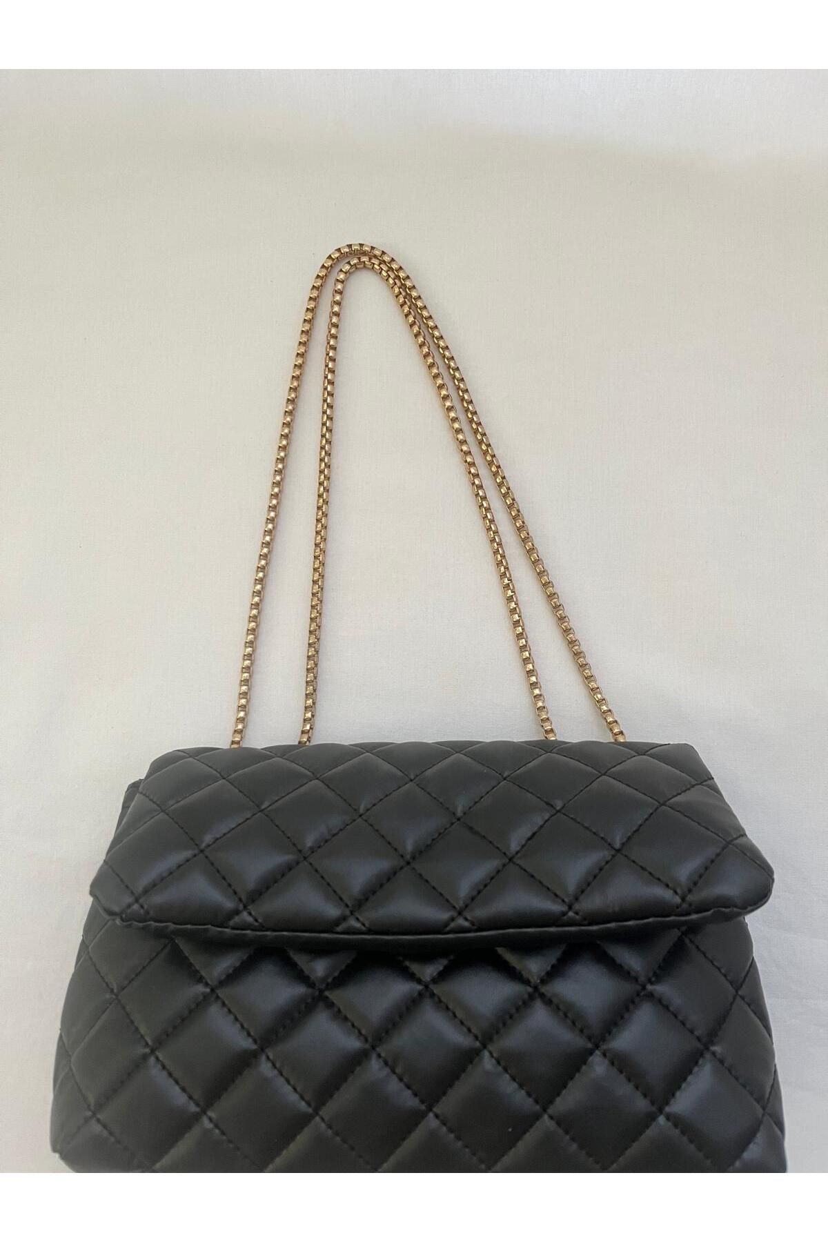 GlamShop Kadın zincirli ayarlanabilir omuz ve kol çantası