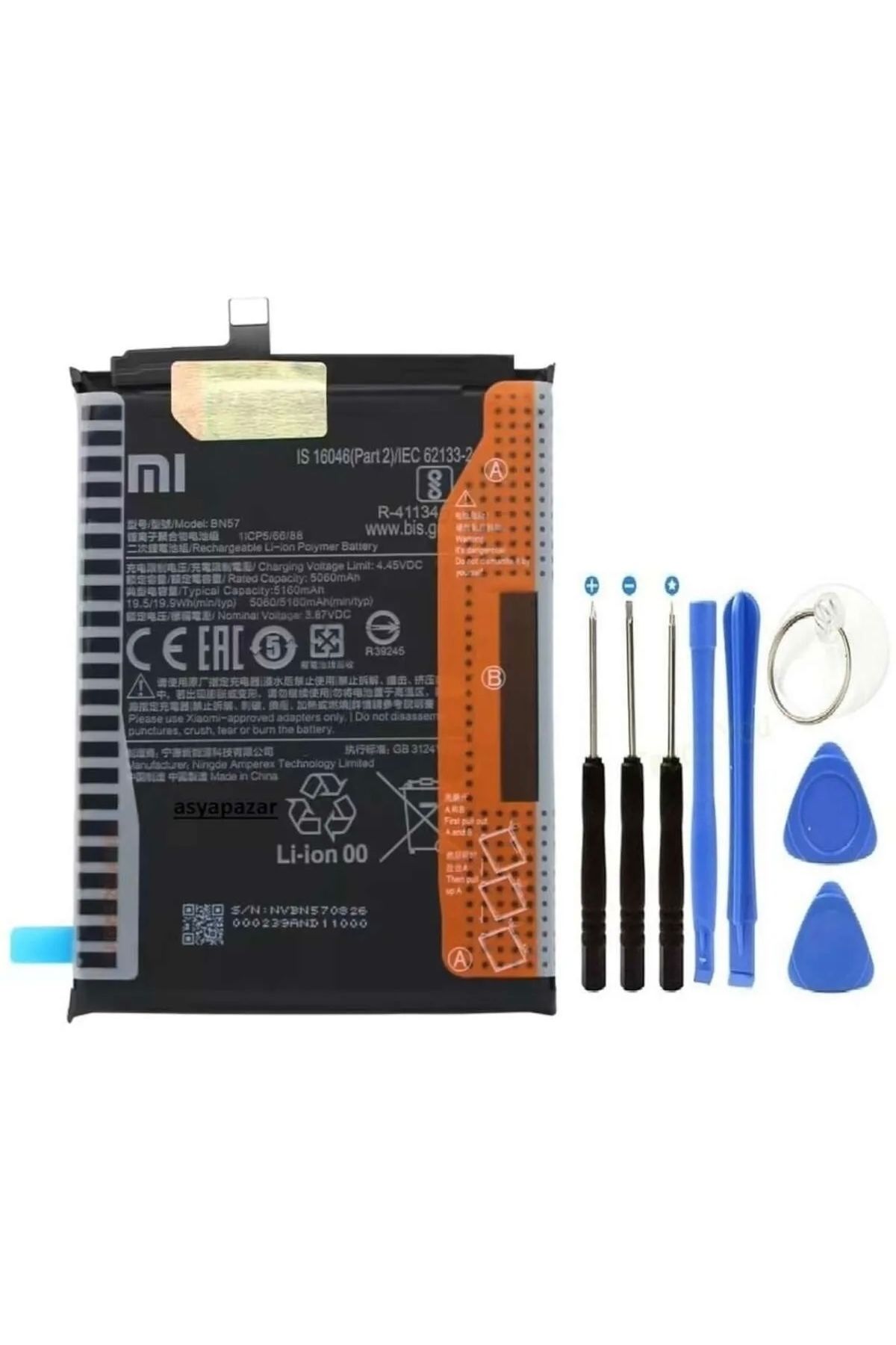 shop AZURTECH Xiaomi Poco X3 Pro Pil Batarya Bn57 + Tamir Seti
