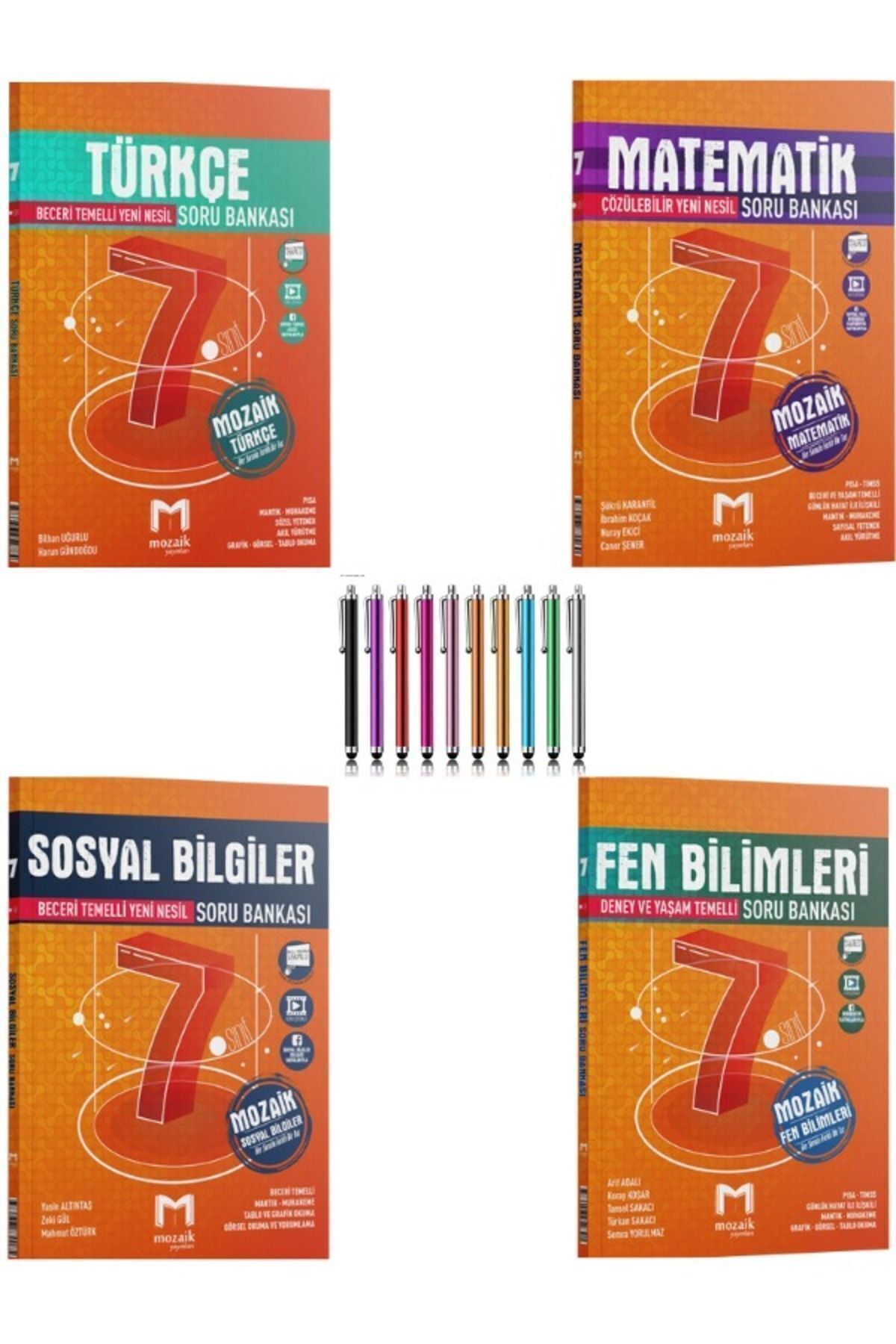 Marsis Yayınları Mozaik 7.Sınıf Tüm Dersler 4 Kitap Soru Bankası Seti+Dokunmatik Kalem