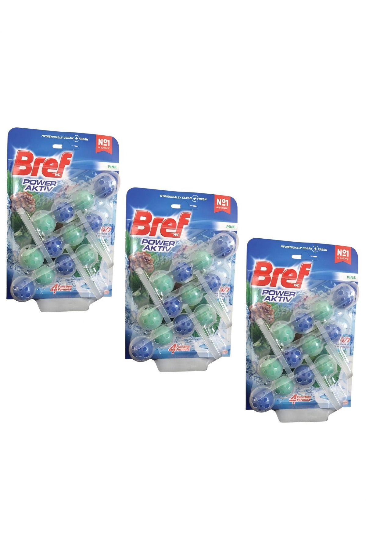 Bref Power Aktiv Çam Tazeliği Wc Klozet Blok 3 X 3'lü Set (9 AD TUVALET BLOĞU)