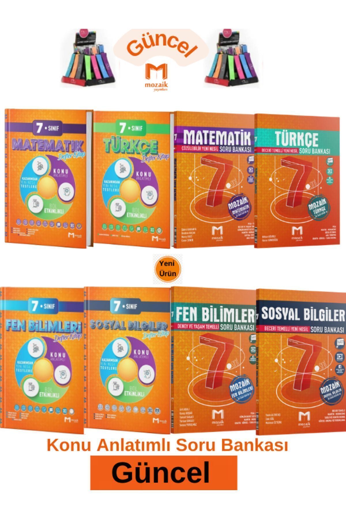 Marsis Yayınları Mozaik 7.Sınıf Tüm Dersler(M-T-F-S)Konu Anlatım Etkinlikli Defter Kitap-Soru Bankası Seti+Kalemlik