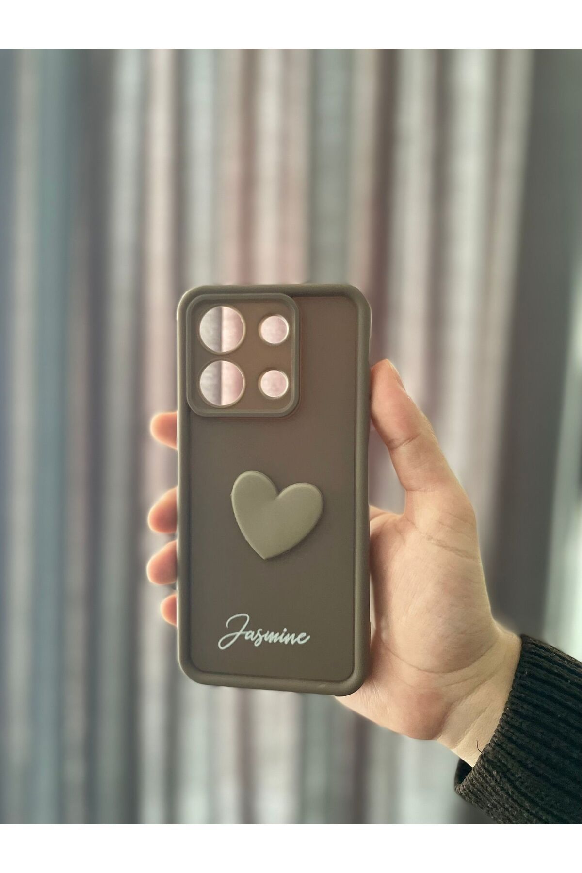 tak pratik Xiaomi Redmi Note 13 4G Kalp Desenli silikon telefon kılıfı