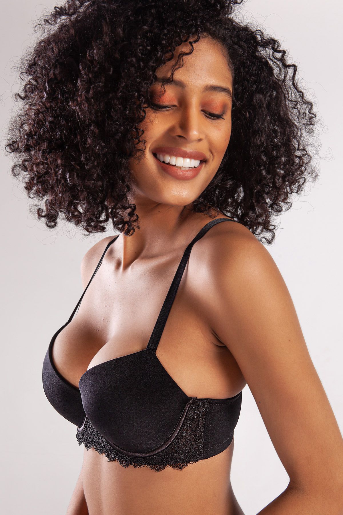 Wear Hype Garland Big Size Plunge Bra, Black Konforlu Ve Şık Sütyen
