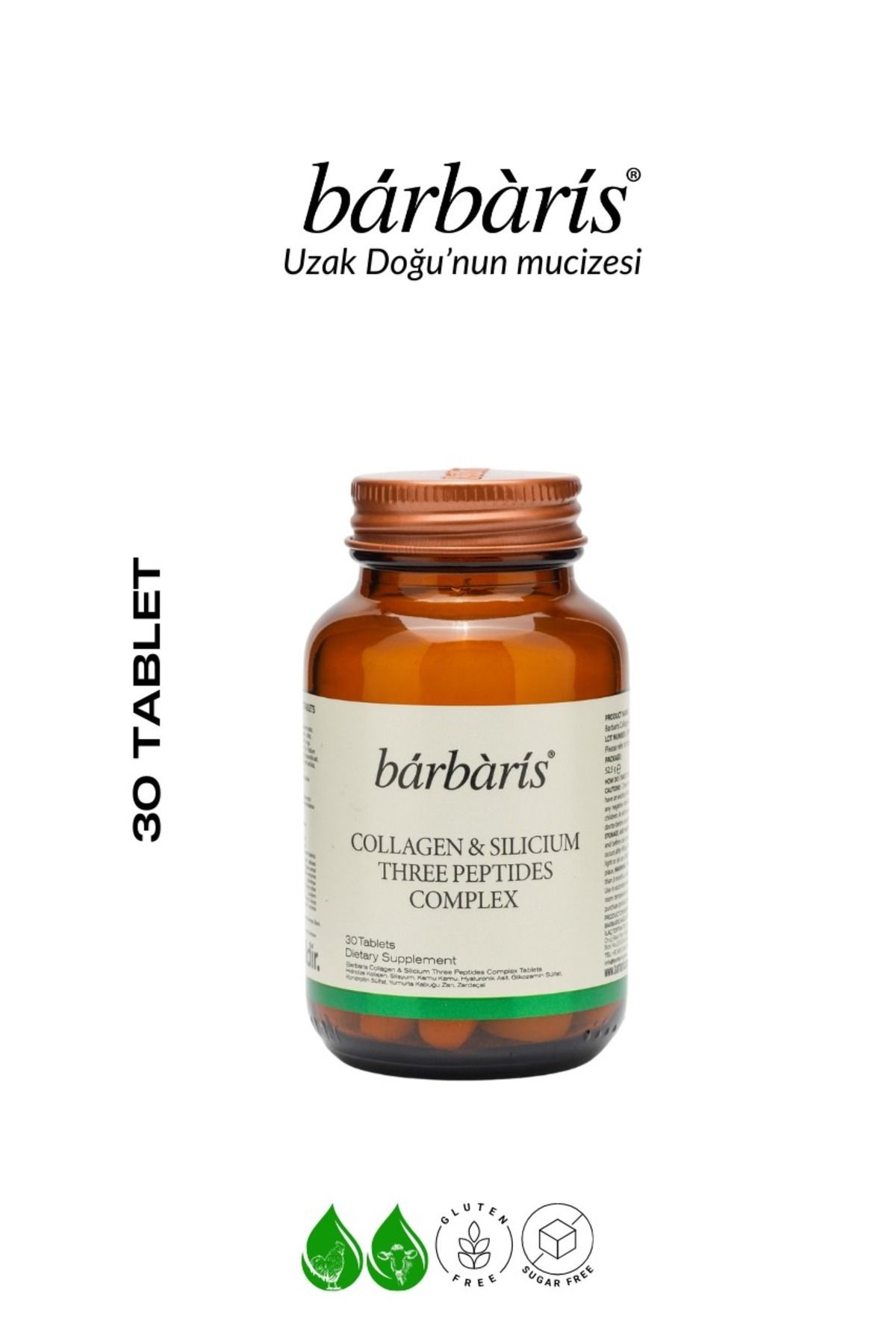 Barbaris Sılıcıum Three Peptides Complex 30 Tablet Tip 1-2-3 Eklem, Kıkırdak, Kemik