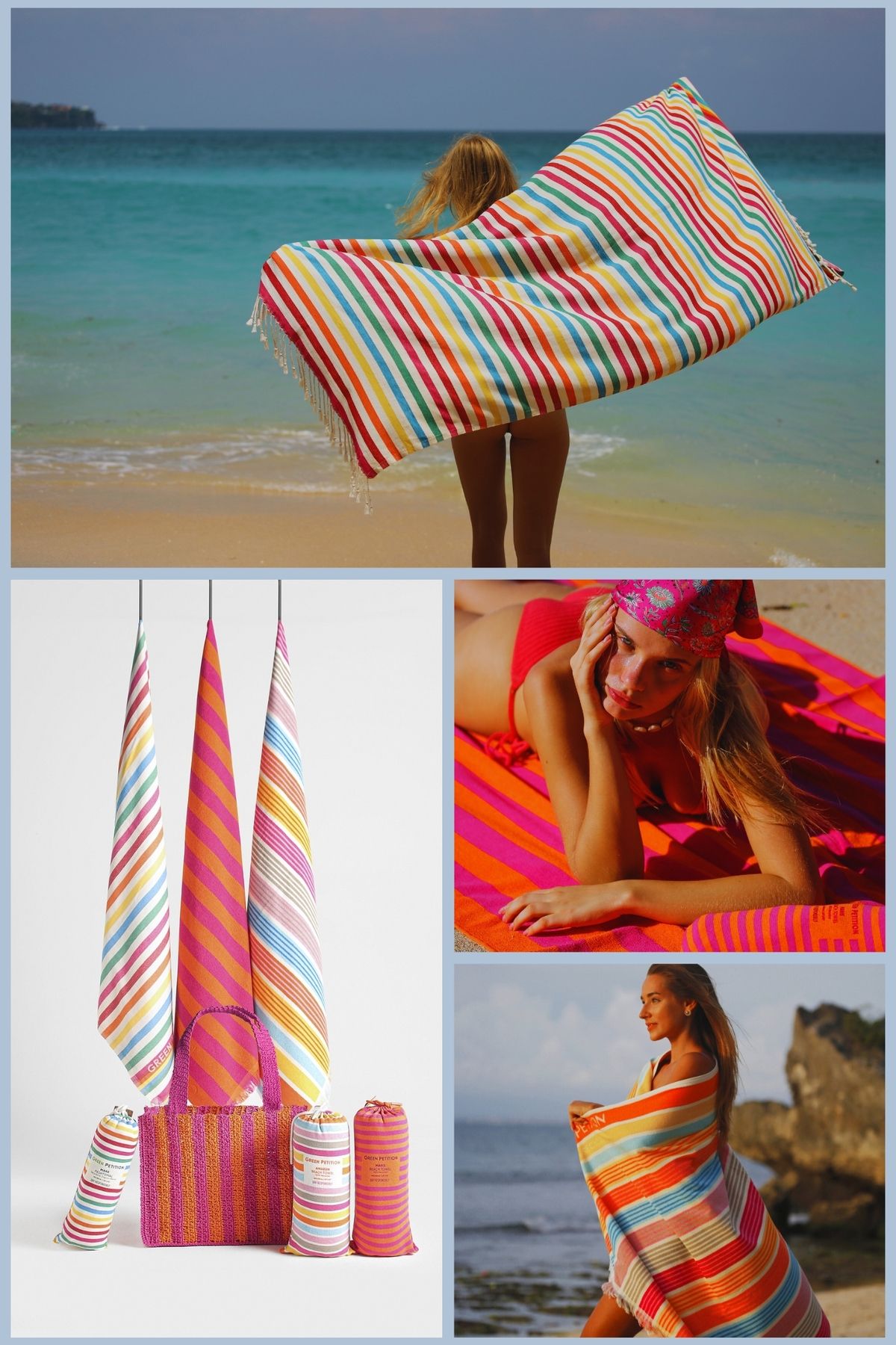 Green Petition-Set of 4 – Maris Ruby, Ocean Amazon, Mare Viva Marla Ruby Beach Bag in Special Packages Together 2