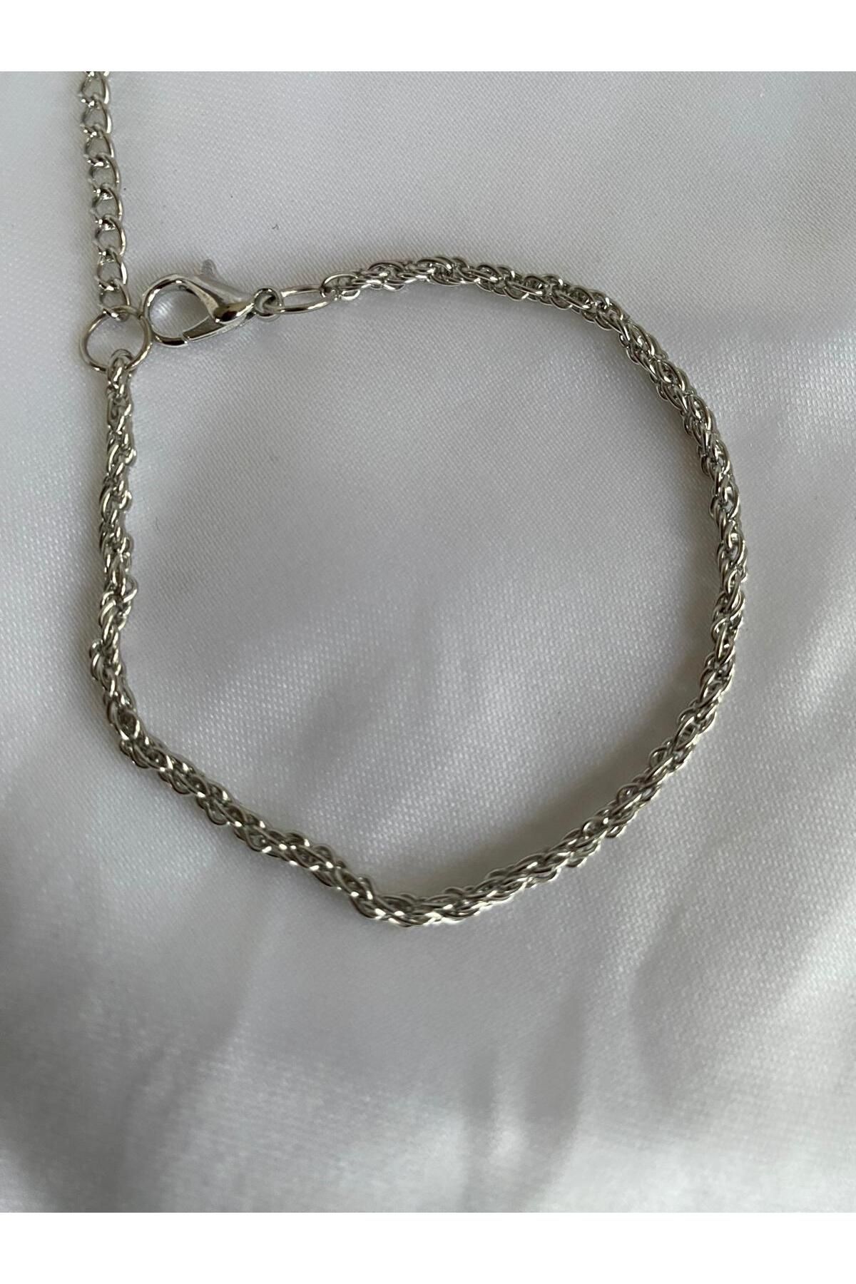 KANERUZ Gümüş Renk Unisex Chavin Angelus Lufigo Çelik Bileklik