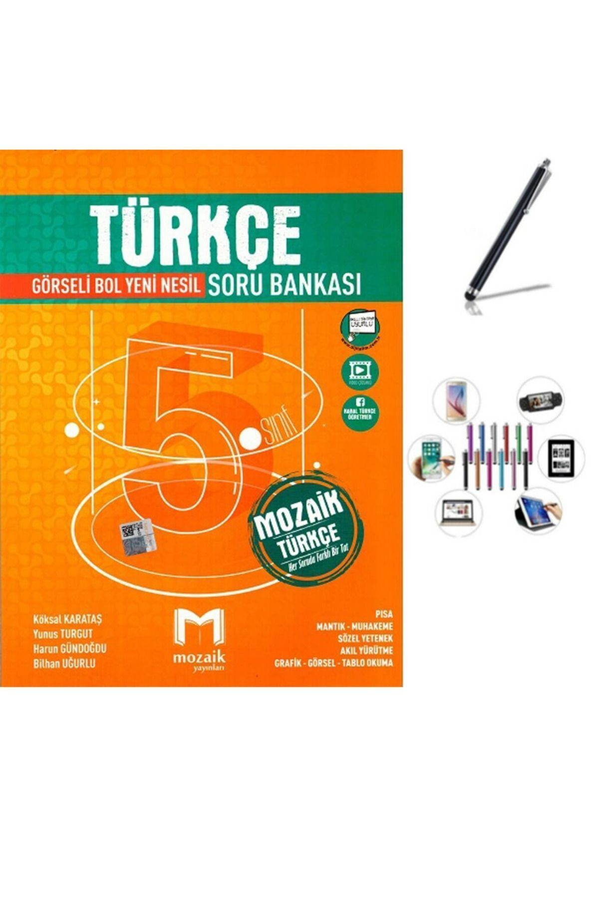 Marsis Yayınları Mozaik 5. Sınıf Türkçe Soru Bankası Güncel+Dokunmatik Kalem