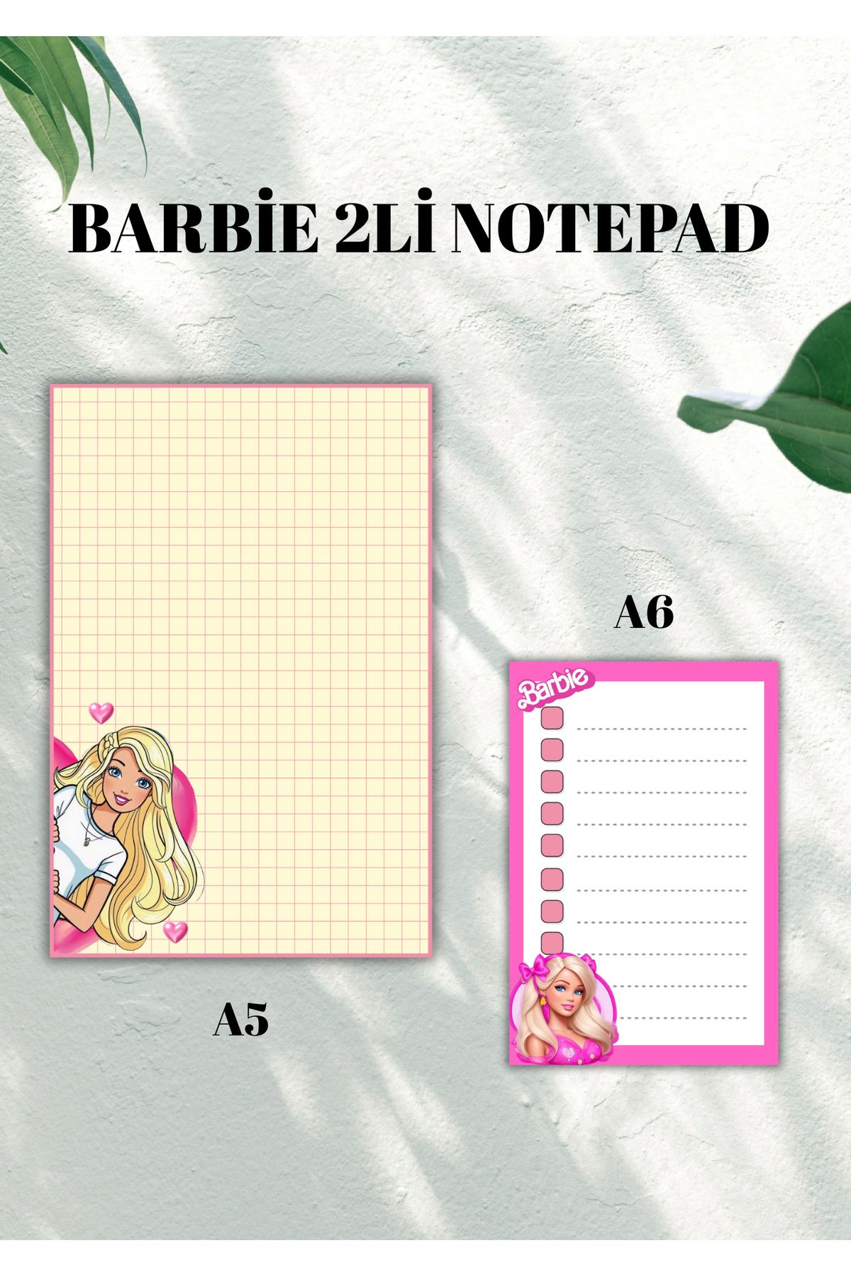 aysaplanner Sevimli Kız 2li Set Notepad/Defter/Todolist/Ajanda