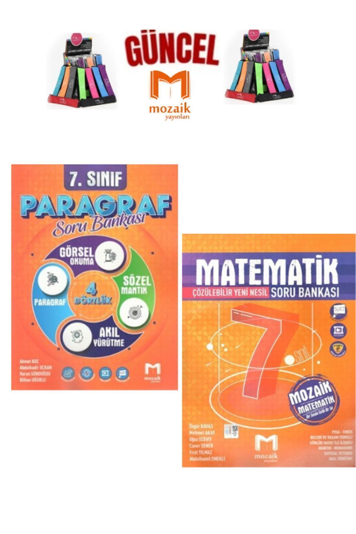 Marsis Yayınları Mozaik 7.Sınıf Paragraf-Matematik Video Çözümlü Soru Bankası Seti+Kalemlik