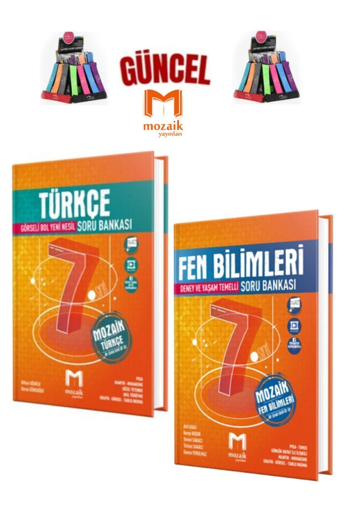 Marsis Yayınları Mozaik 7.Sınıf Türkçe-Fen Bilimleri Video Çözümlü Soru Bankası Seti+Kalemlik