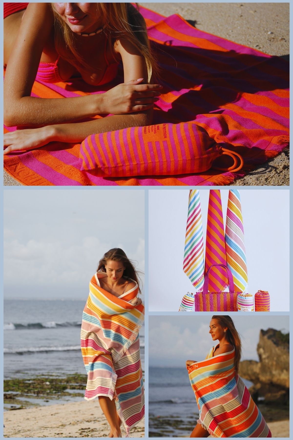 Green Petition-Set of 4 – Maris Ruby, Ocean Amazon, Mare Viva Marla Ruby Beach Bag in Special Packages Together 5
