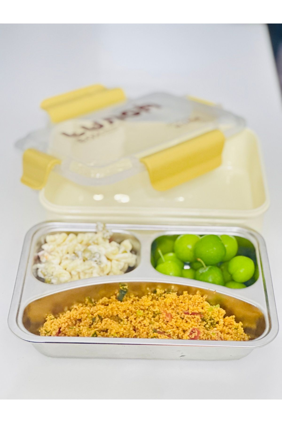 Kayra Stone-Food Transport Storage Container with 3 Compartments(Shipping Is Provided as Mixed) 5