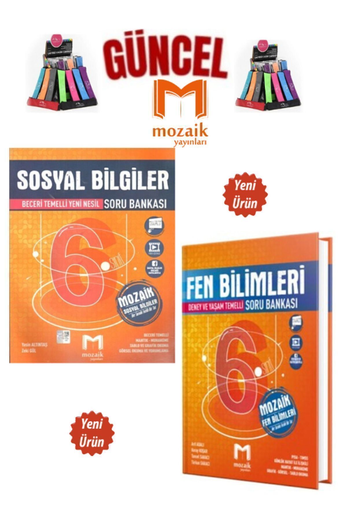Marsis Yayınları Mozaik 6.Sınıf Sosyal-Fen Soru Bankası Seti+Kalemlik