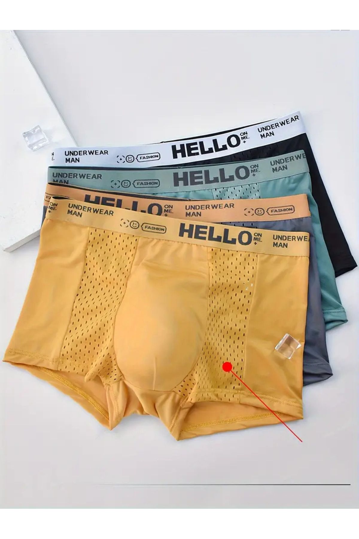 ALWAYS LEATHER Erkek Nefes Alabilir File Boxer Külot - Serin, Hafif Yazlık İç Çamaşırı Çeşitli Renklerde