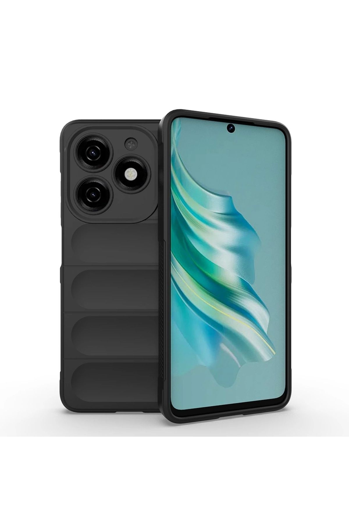 Lopard Tecno Spark 20c Kılıf Esnek Tpu Oyuklu Arka Yüzey Tasarımlı Lopard Etnik Silikon Kapak