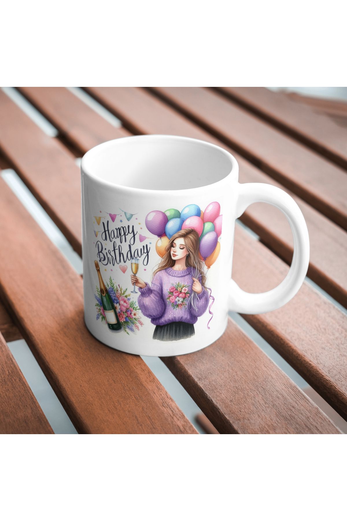 freyja design happy birthday temalı kupa bardak