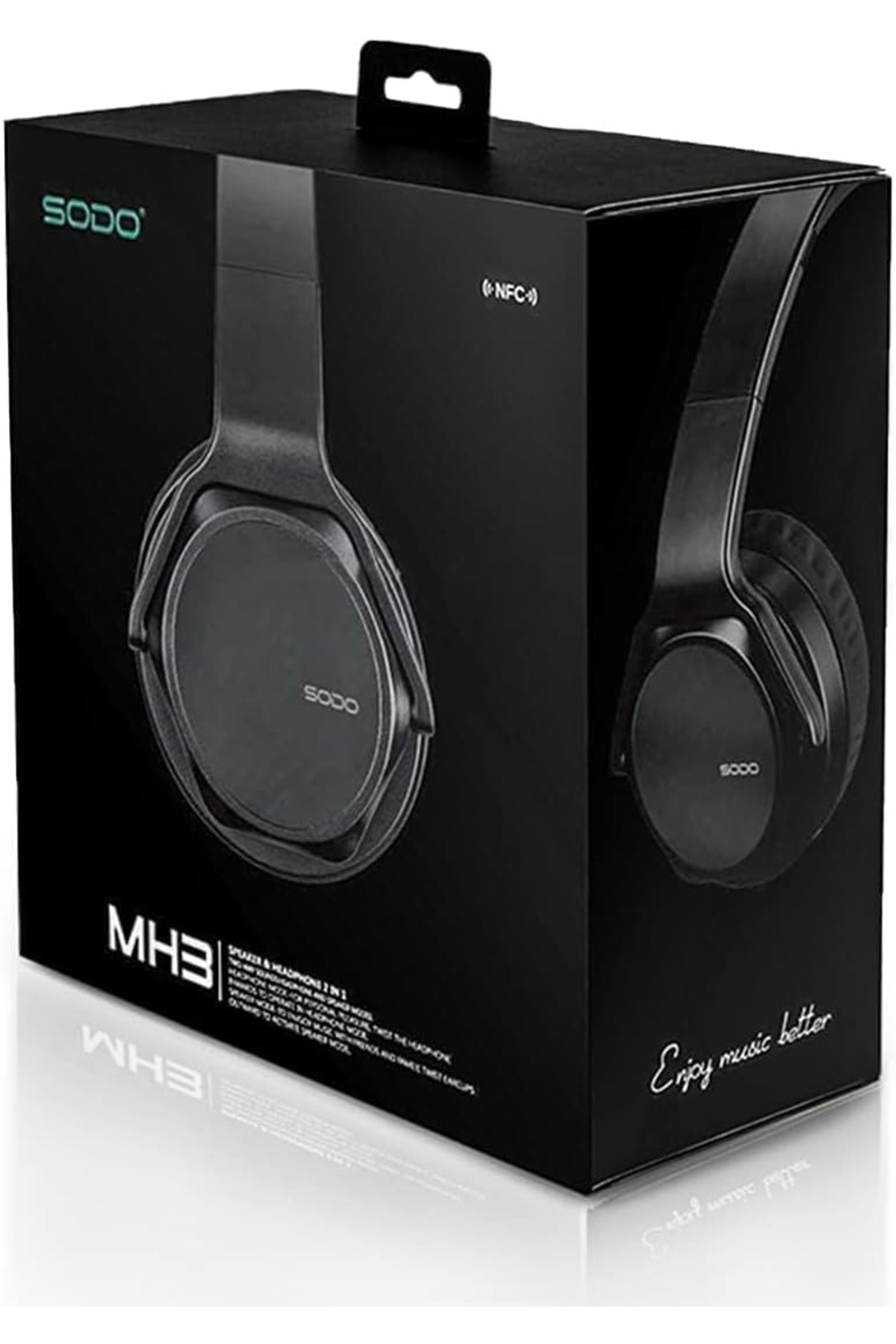 Sodo-Mh3 Bluetooth 4.2 Wireless Headphone Twist Out Speaker 2 In 1Black 5