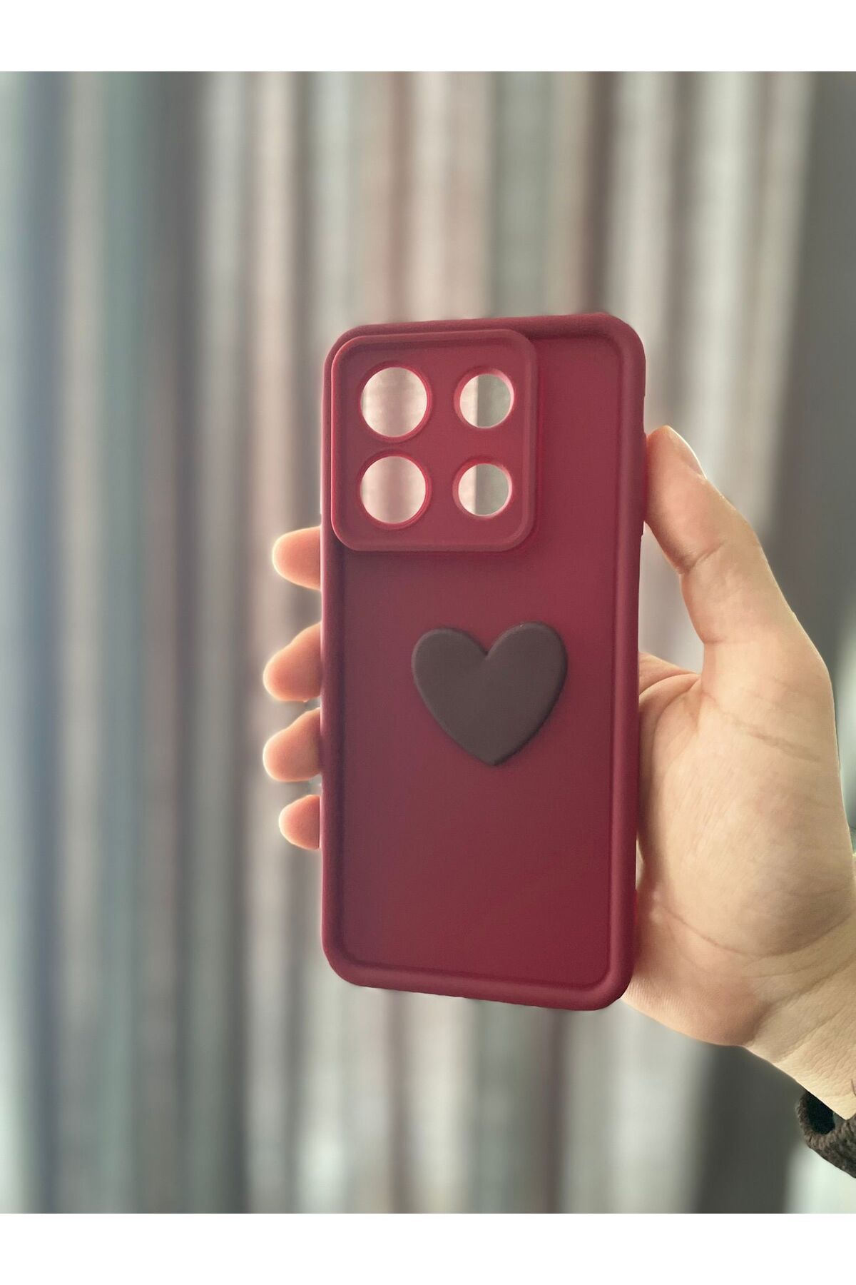 tak pratik Xiaomi Redmi Note 13 Pro 5G Kalp Desenli silikon telefon kılıfı