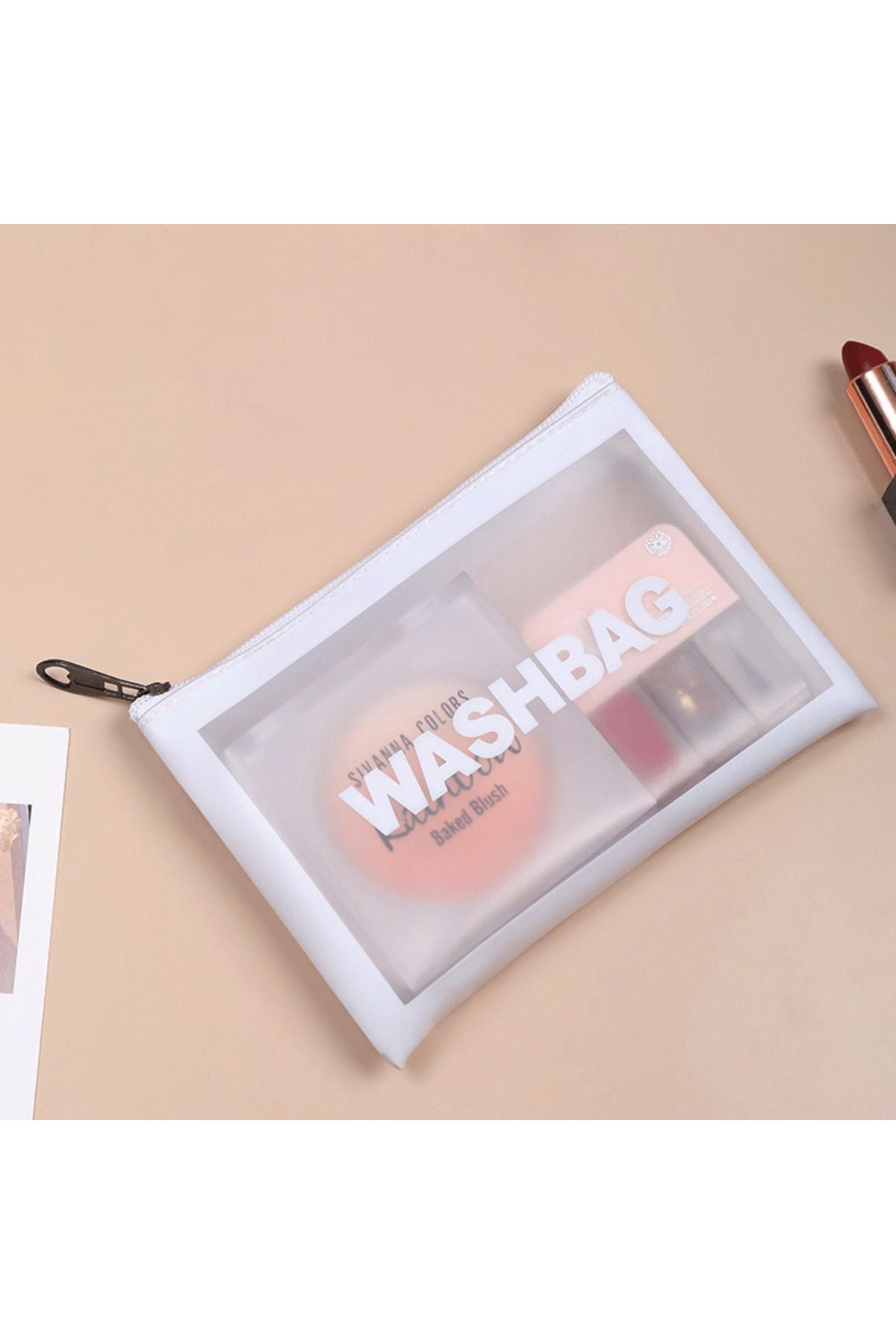 Boldy Kişisel Bakım Çantası - Şeffaf Su Geçirmez Makyaj Çantası -Waterproof Kozmetik Seyahat Çantası (XXS)