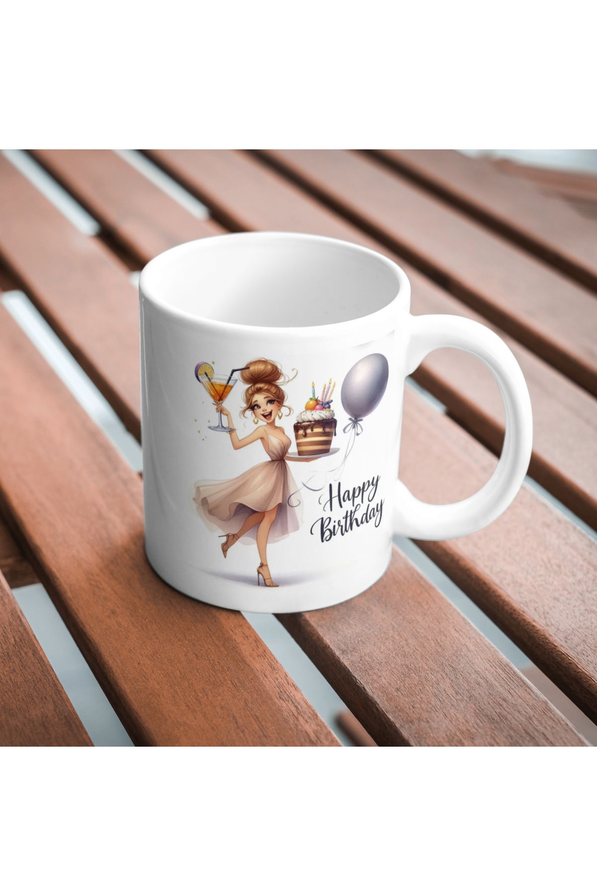 freyja design happy birthday temalı kupa bardak