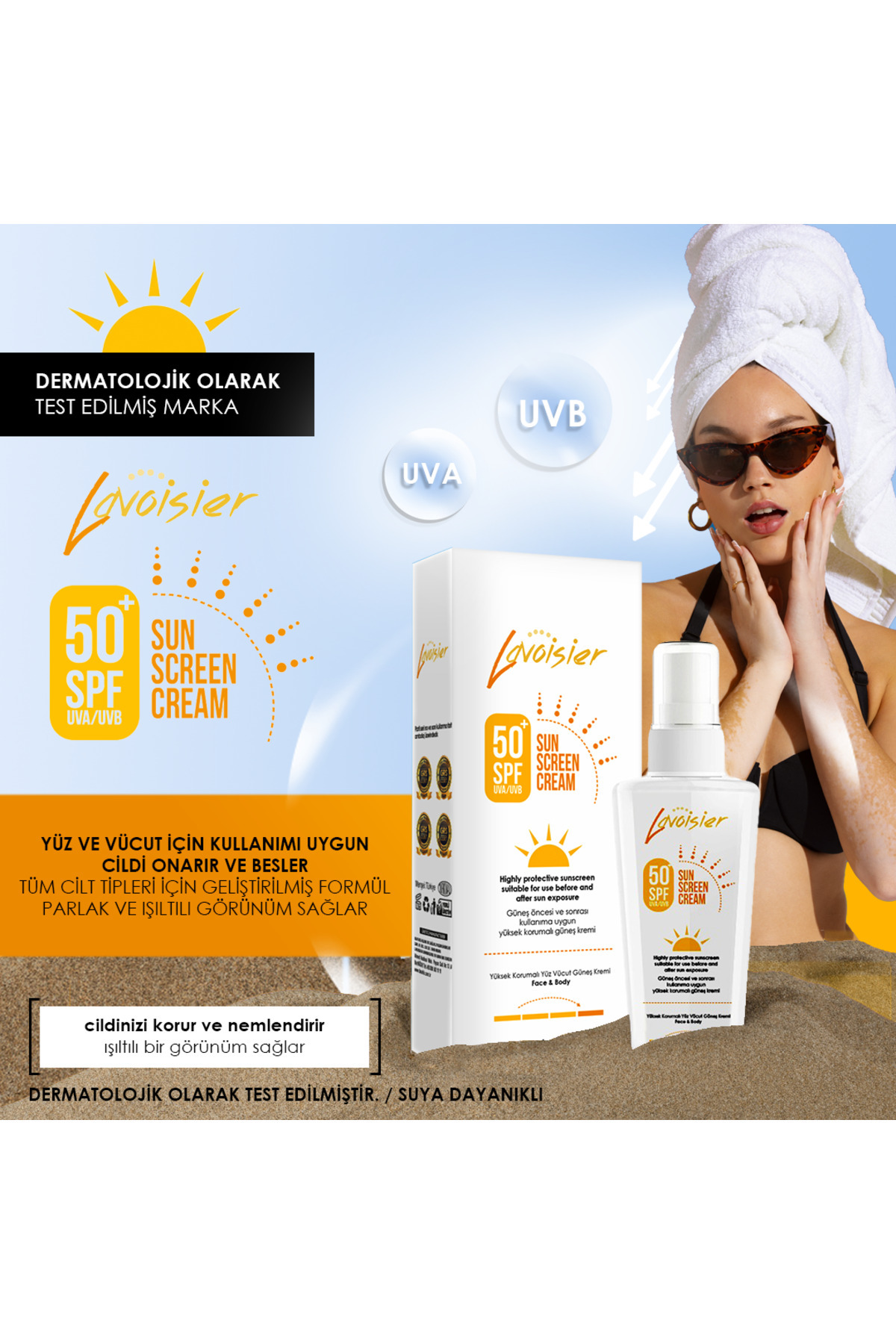 50 Spf Yüksek Korumalı Yüz Ve Vücut Güneş Kremi 125ml X 3'lü Set Avantaj Paket — 8683649153999 — تصویر 3 از 3
