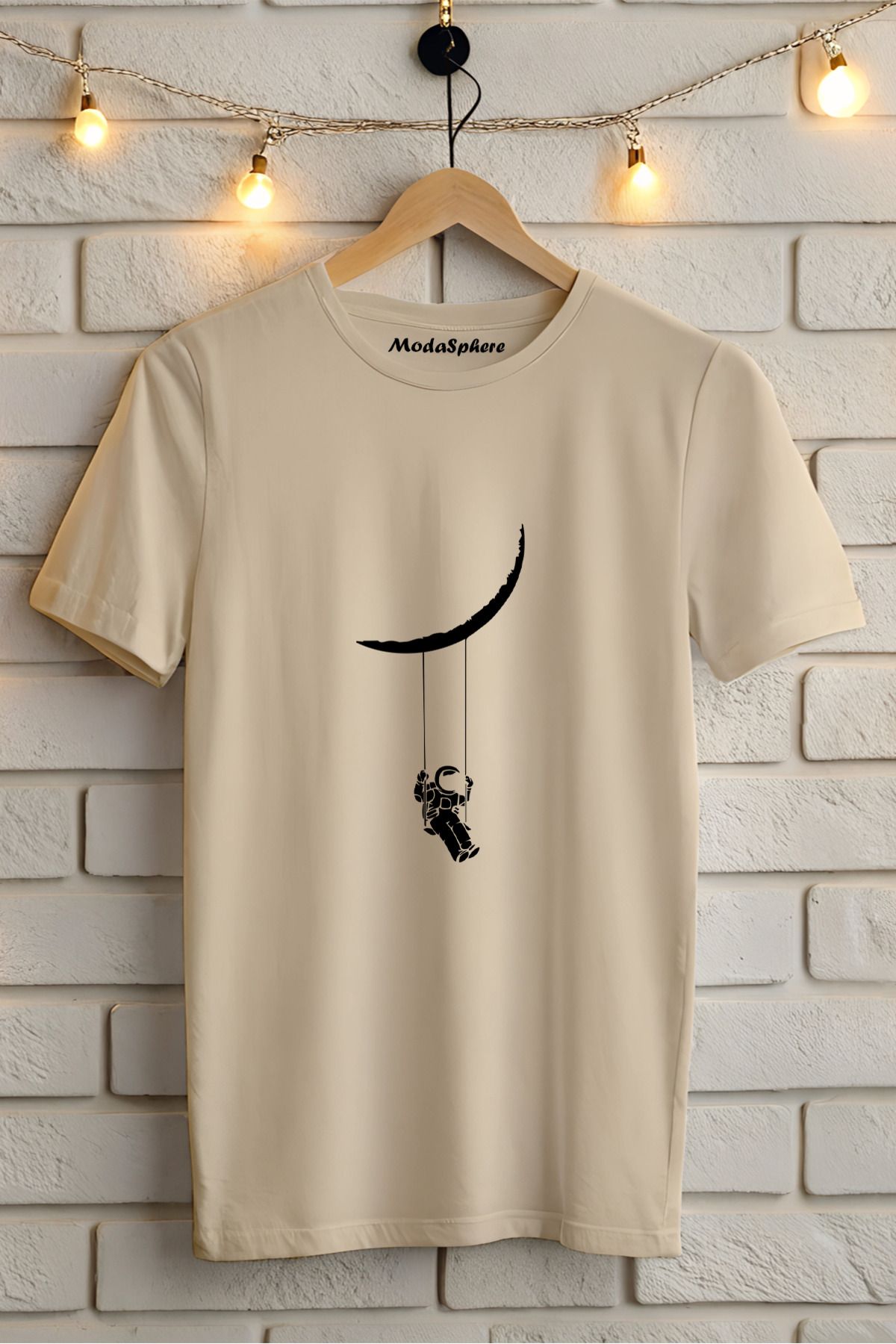ModaSphere Baskılı Unisex Oversize Tişört Battal Boy