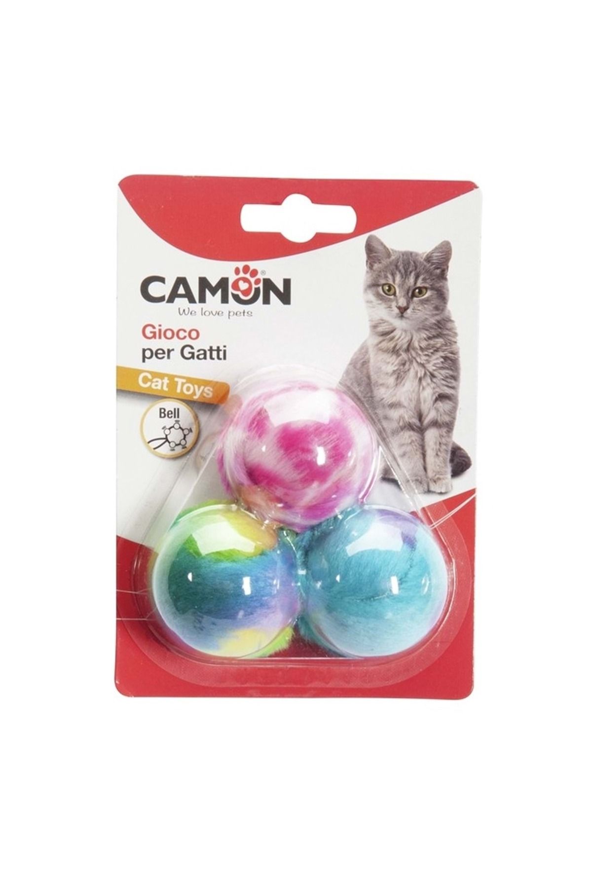 Camon Çıngıraklı Renkli Kumaş Toplar 3 cm