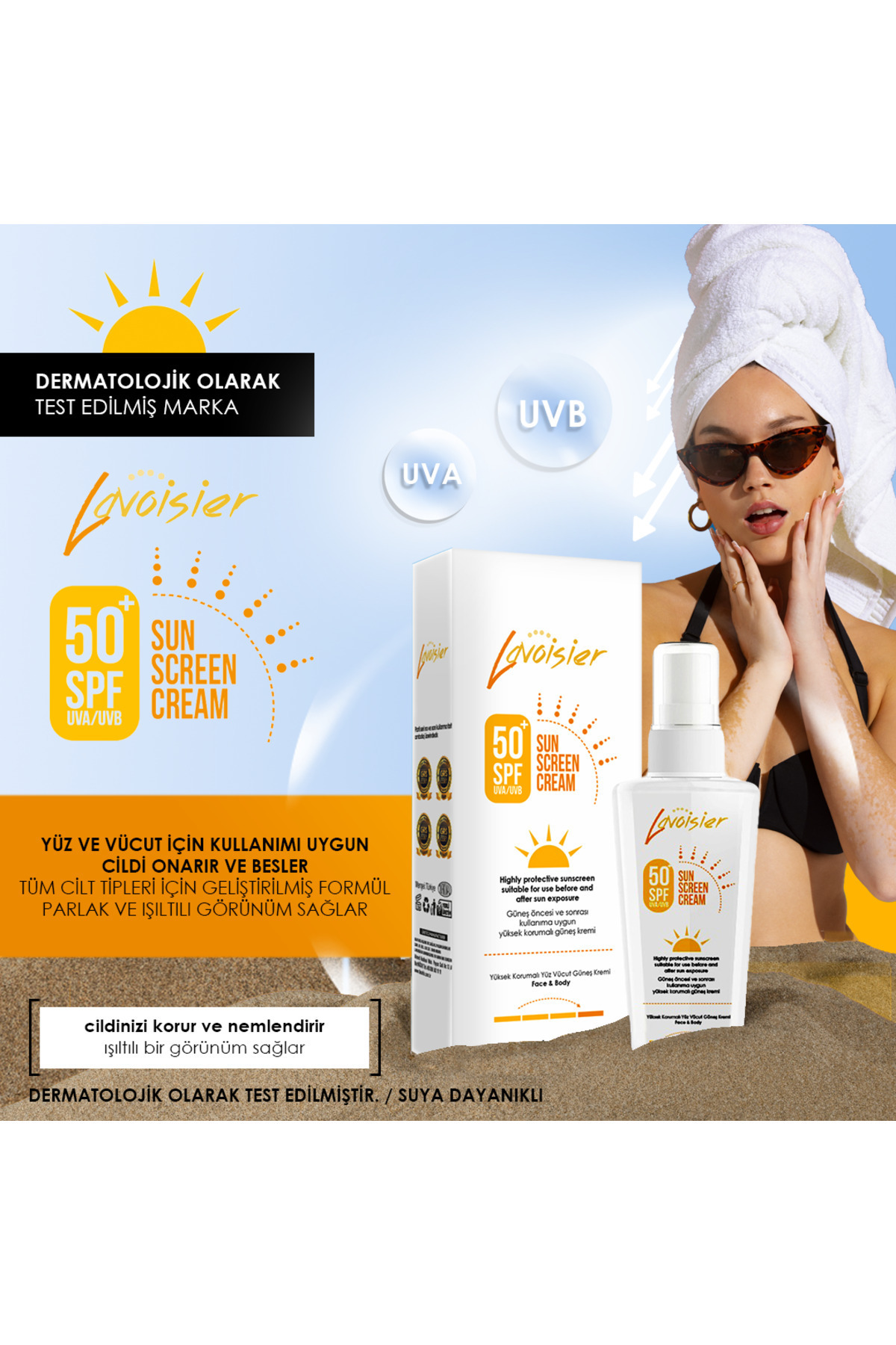 50 Spf Yüksek Korumalı Yüz Ve Vücut Güneş Kremi 125ml X 4'lü Set Aile Boy — 8683649154001 — تصویر 3 از 3