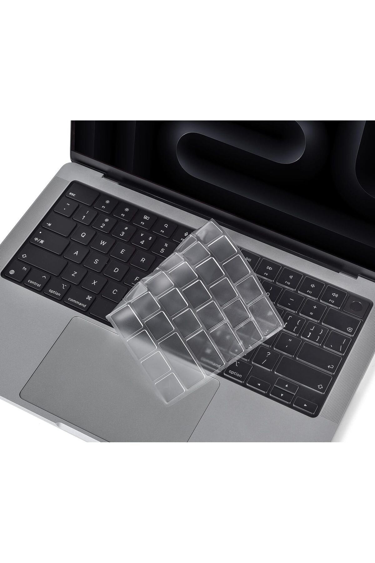 Boldy Laptop Klavye Koruyucu - Su Geçirmez Klavye Silikon - Notebook Klavye Koruyucu Şeffaf Macbook Air 13