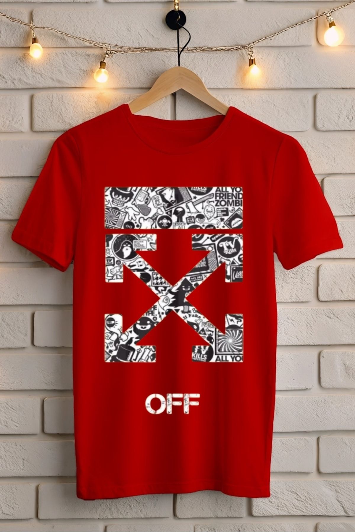ModaSphere OFF Baskılı Unisex Oversize Tişört