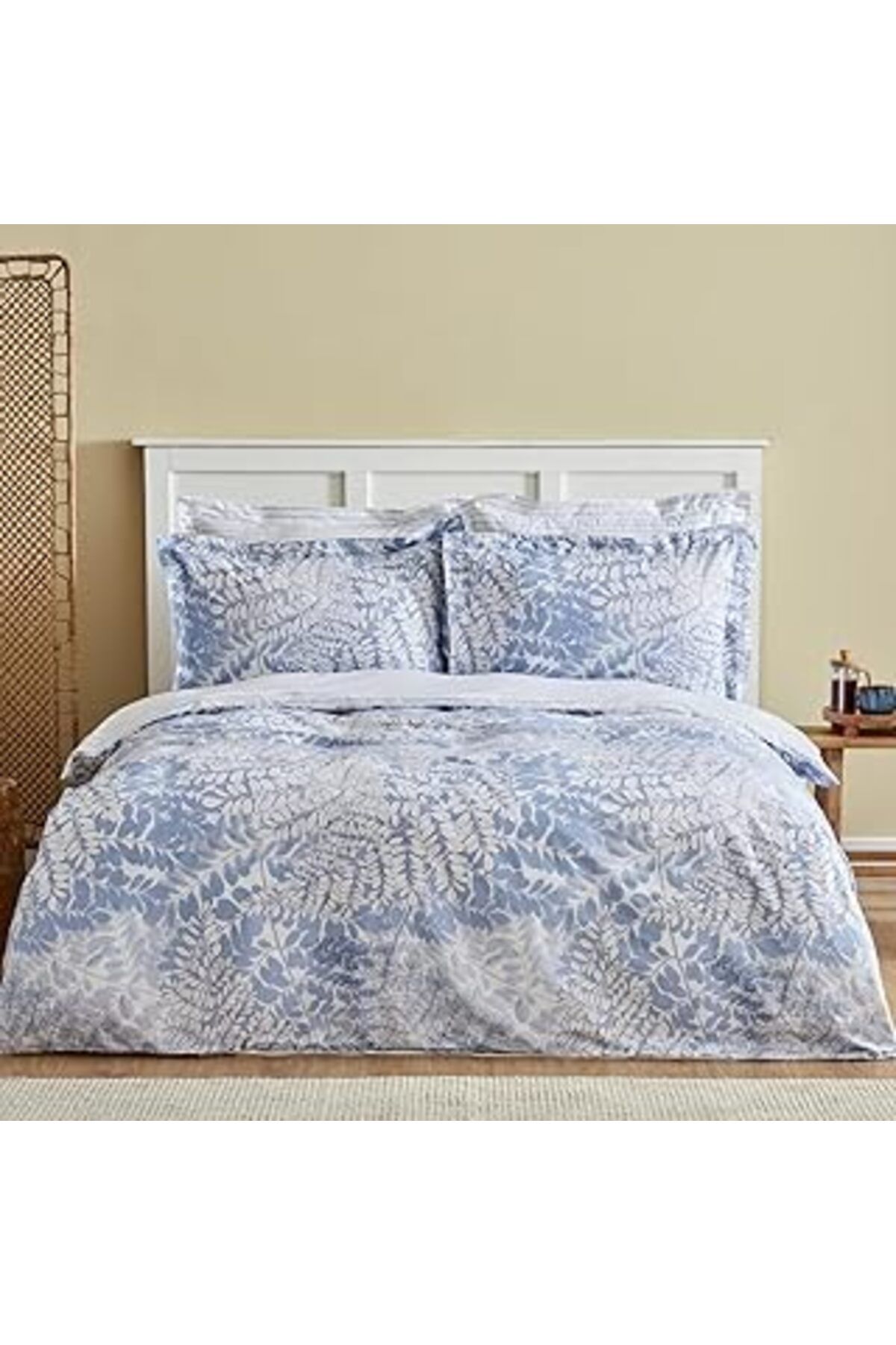 NZM TİCARET Karaca Home Hayley %100 Pamuk Çift Kişilik Nevresim Takımı Mavi