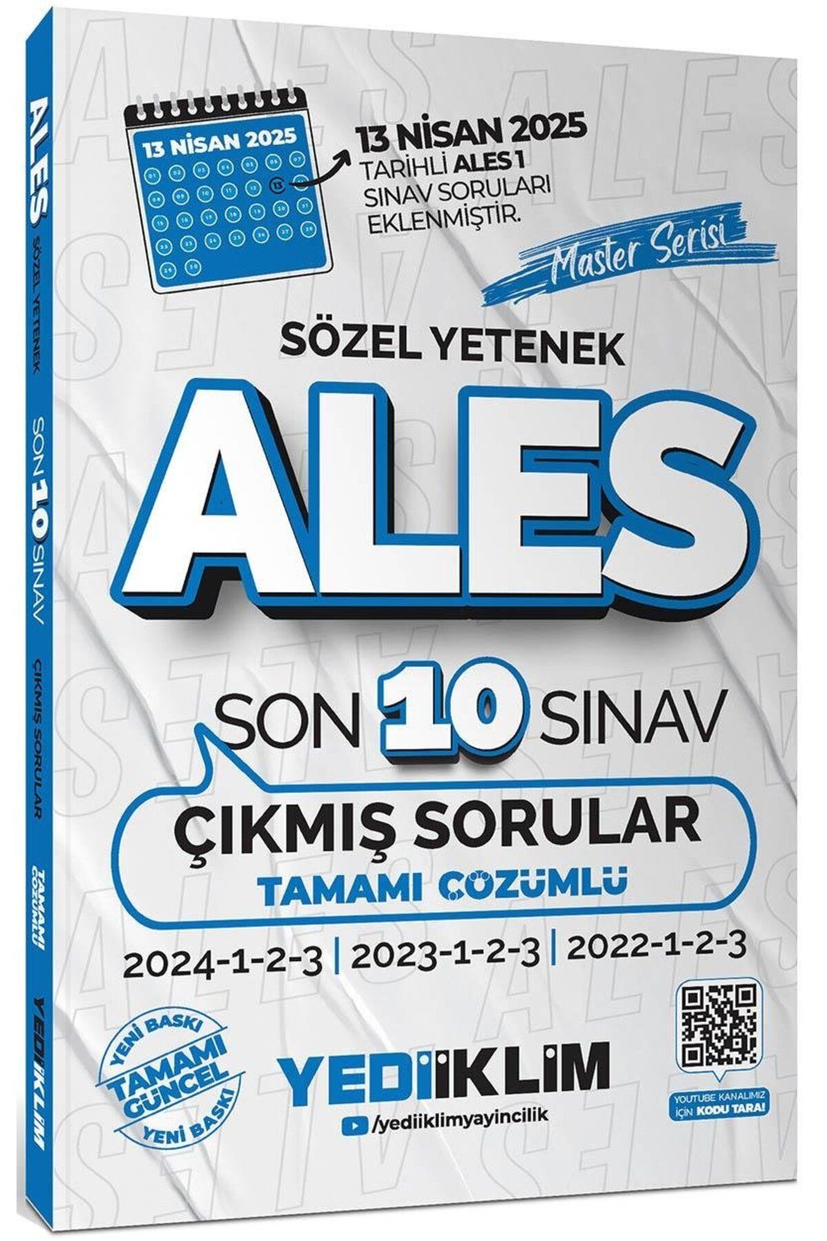 Yargı Yayınları Yediiklim ALES Master Serisi Sözel Yetenek Tamamı Çözümlü Son 10 Sınav Çıkmış Sorular