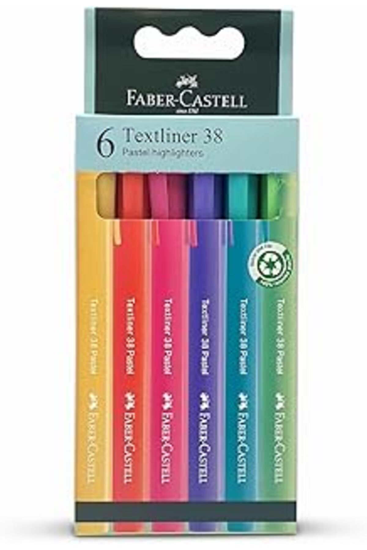 NETWORK ART Faber-Castell Fosforlu Kalem 38 Pastel Renkler 6'lı