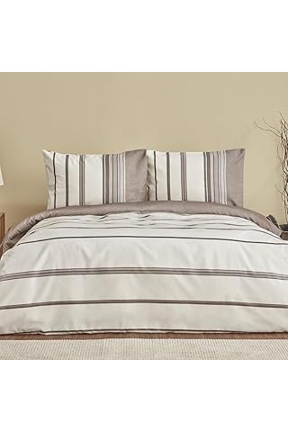 Mu Art Ahşap Karaca Home Vetro Terracotta Çift Kişilik Ipliği Boyalı Nevresim Takımı, Mavi