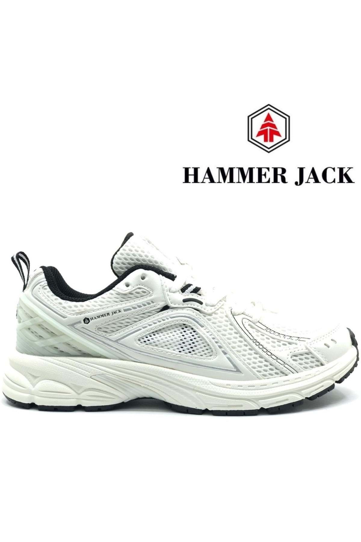 Hammer Jack 101-25028 Hamlet Koşu Ayakkabısı Unisex Spor Ayakkabı BEYAZ-SİYAH