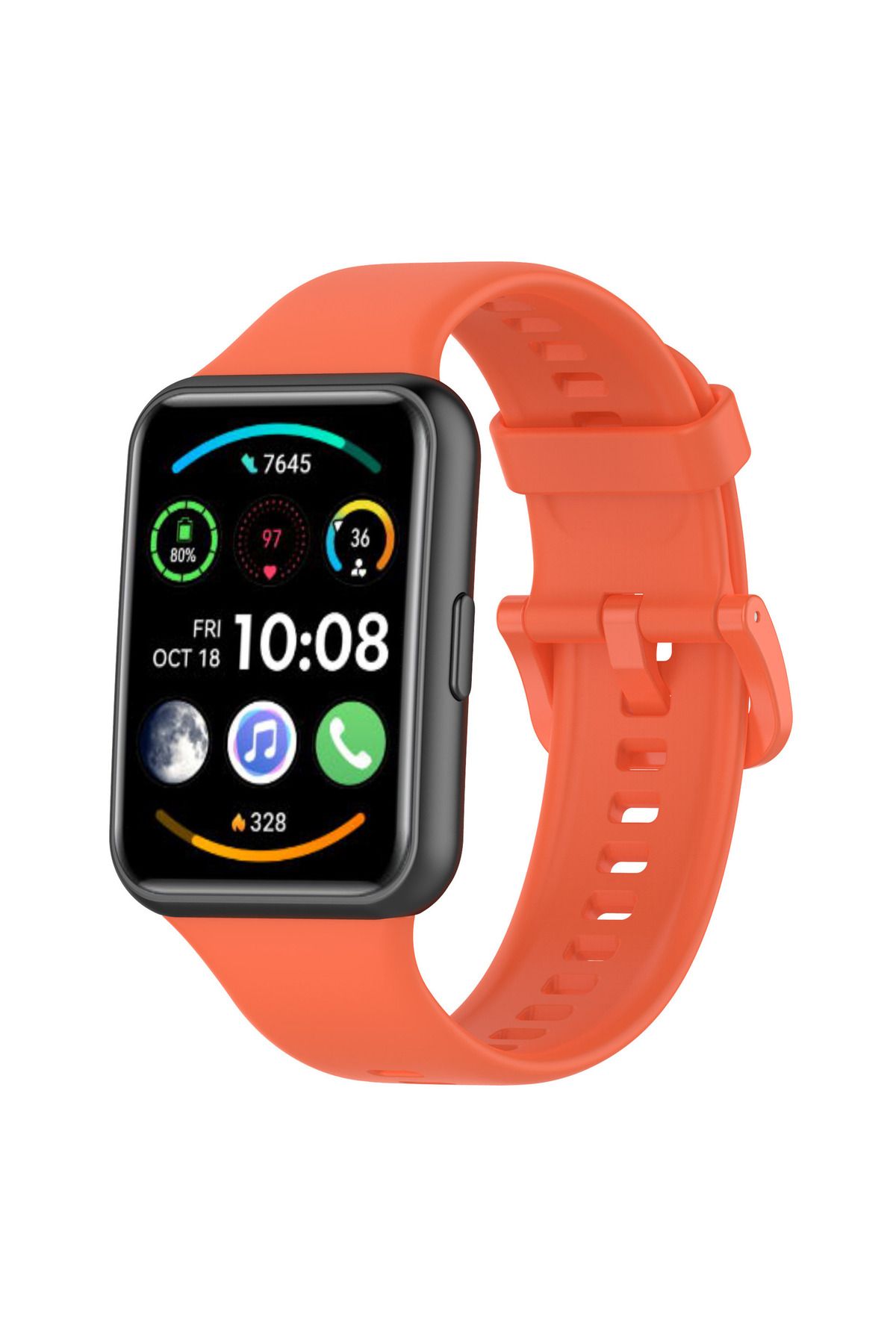 Nextron Huawei Watch Fit 2 Uyumlu Kordon Silikon Esnek A+Kalite Spor Yumuşak Silikon Kordon