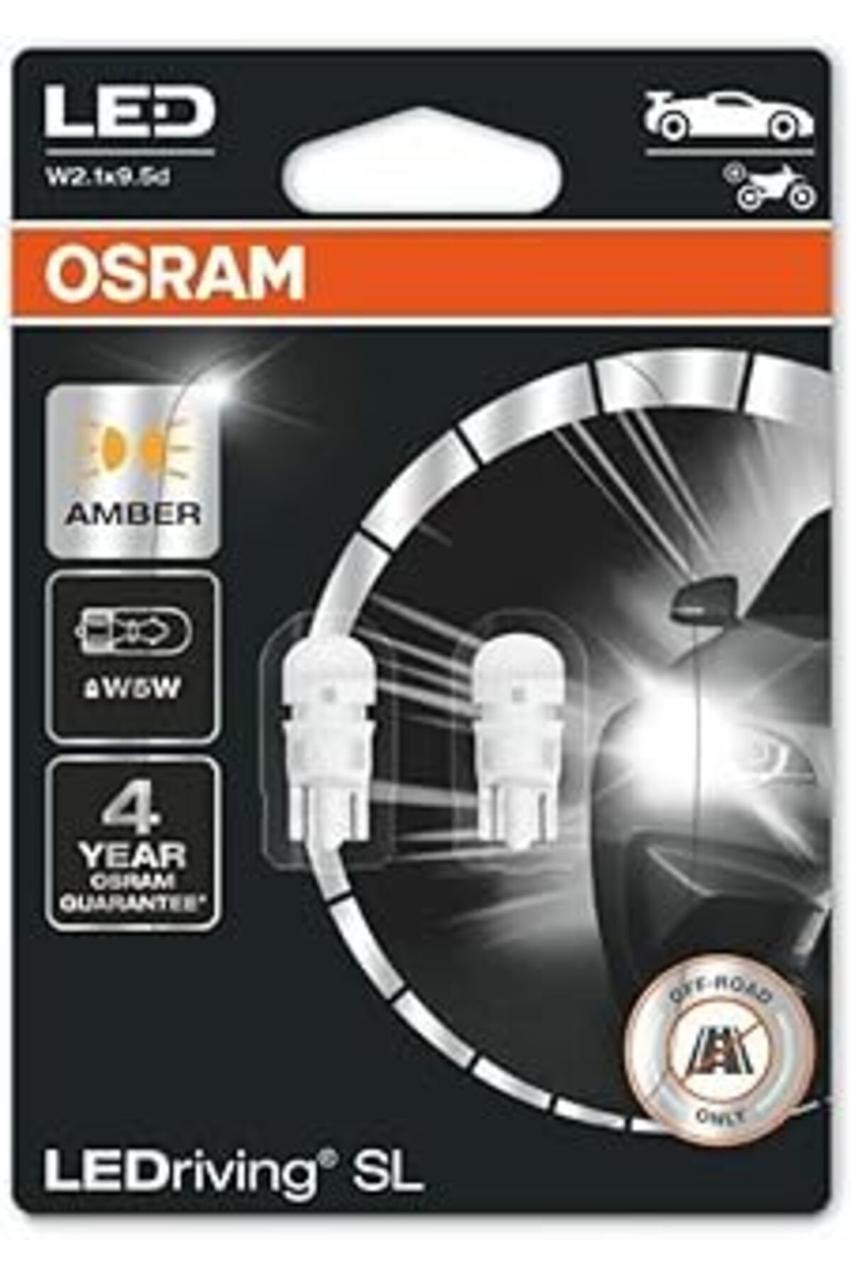 NZM TİCARET W5W T10 Turuncu Dipsiz Tavan Park Plaka Led Ampülü 4 Yıl Garantili 2827-02B