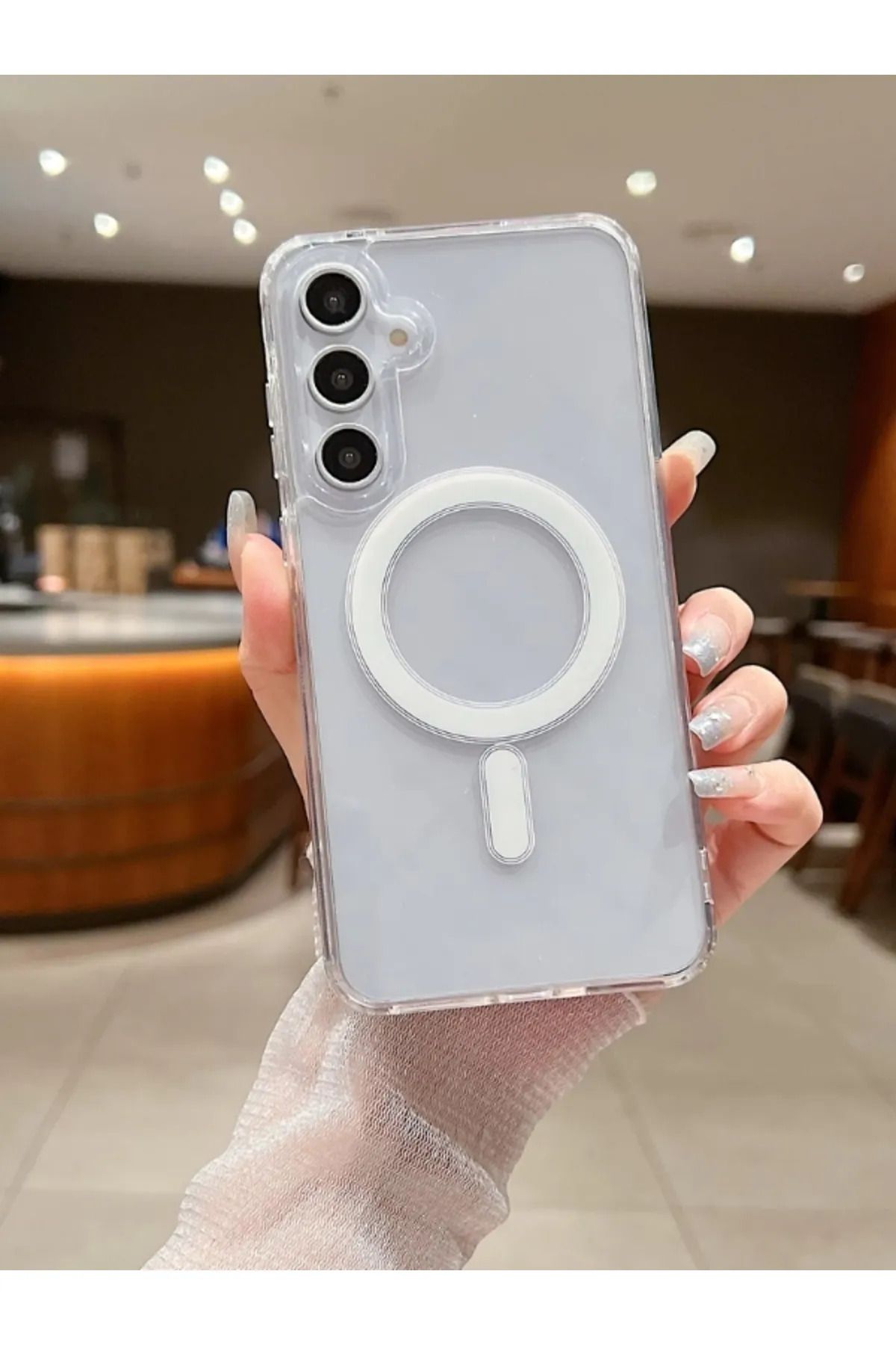 LioTech Samsung Galaxy A36 Uyumlu Kablosuz Şarj Magsafe Özellikli Darbe Emici Özelliğe Sahip Kılıf