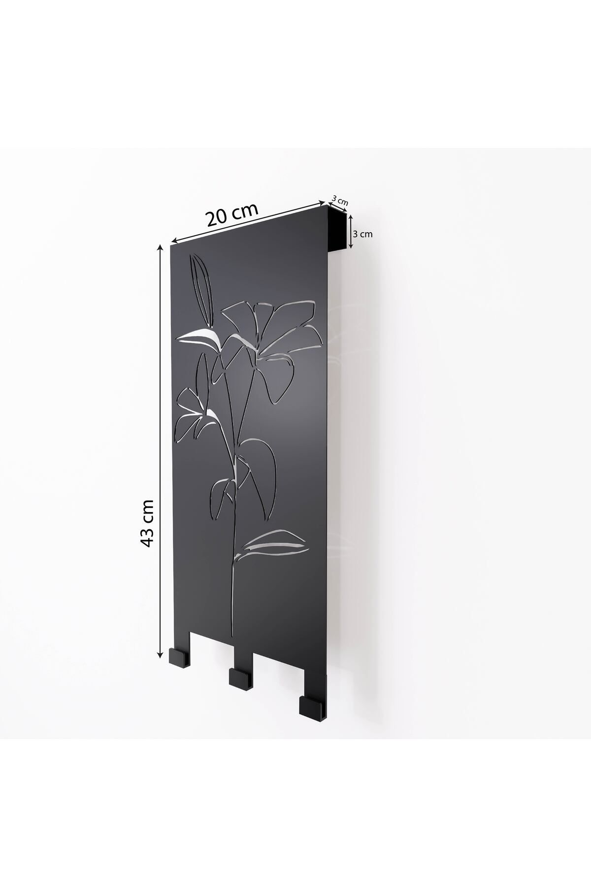 WOCHMANN Zambak Çiçeği Desenli Banyo Havlu Askılığı