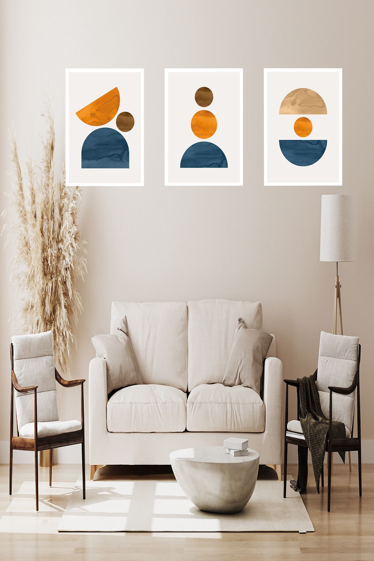 dekor artı Çerçeve Görünümlü 3 Parça MDF Tablo Seti