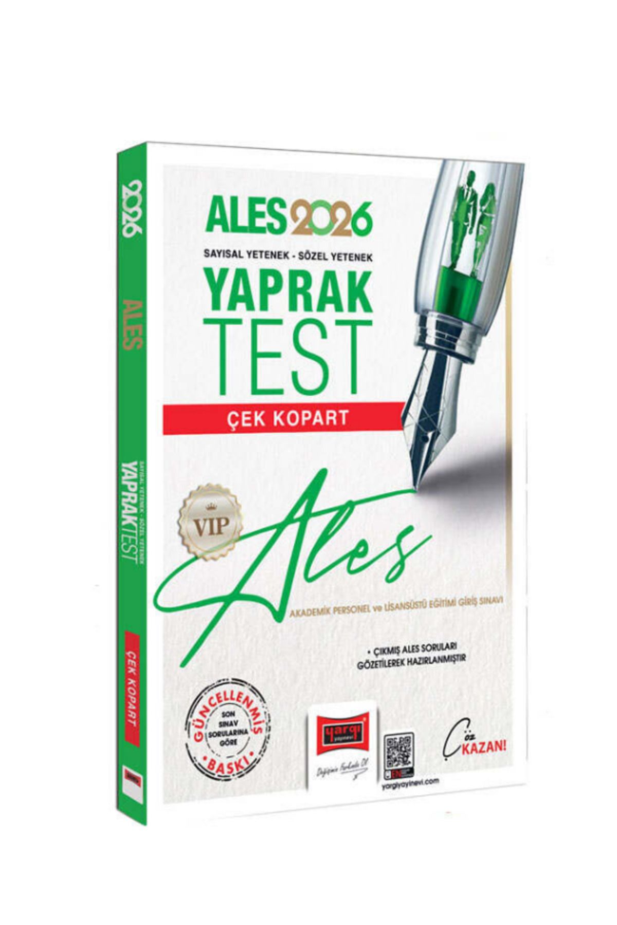 Yargı Yayınları 2026 ALES VIP Sayısal-Sözel Yetenek Çek Kopart Yaprak Test Yargı Yayınları