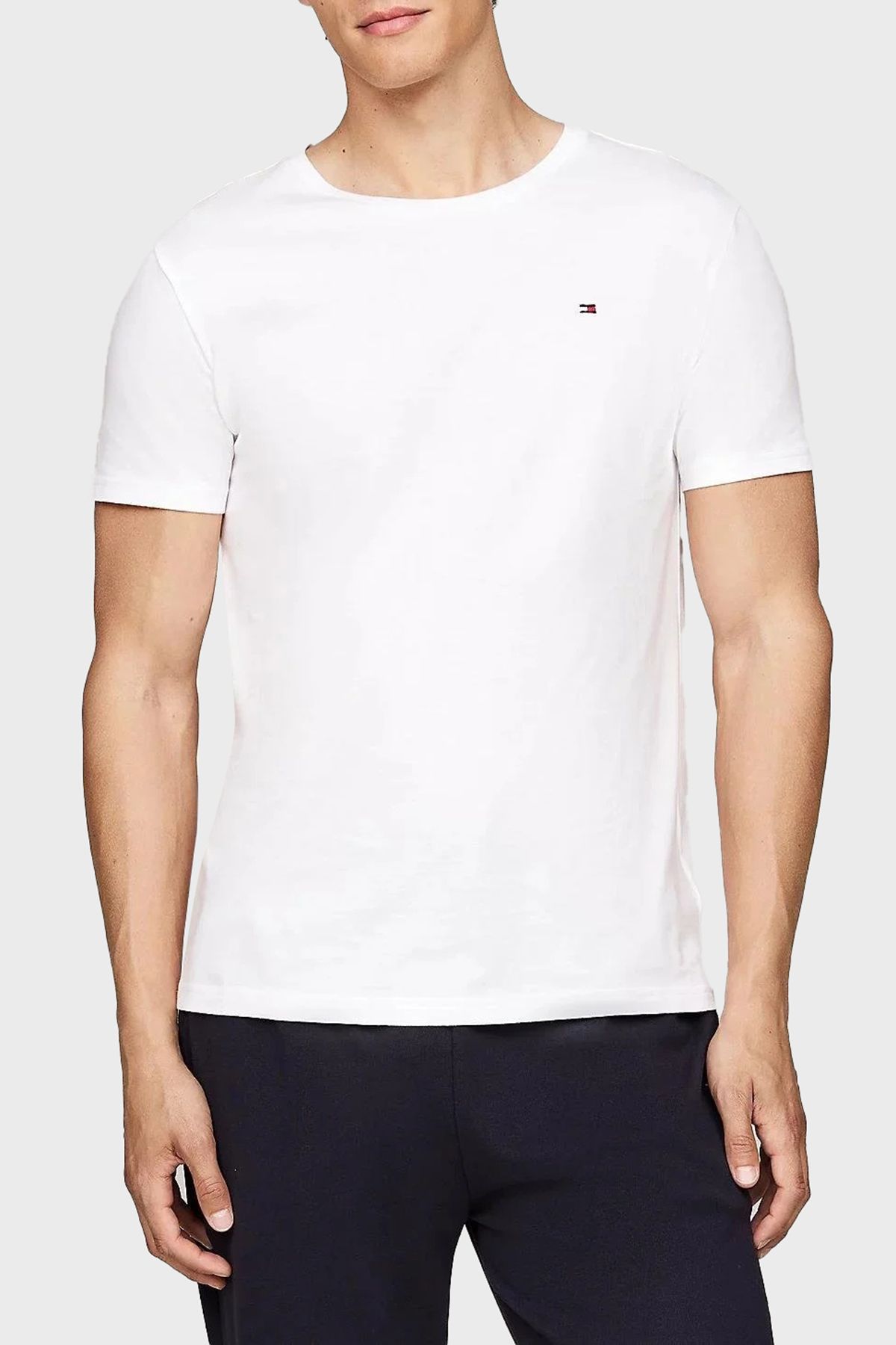 Tommy Hilfiger Sport ""Tommy Hilfiger Organik Pamuk Erkek T-Shirt Regular Fit