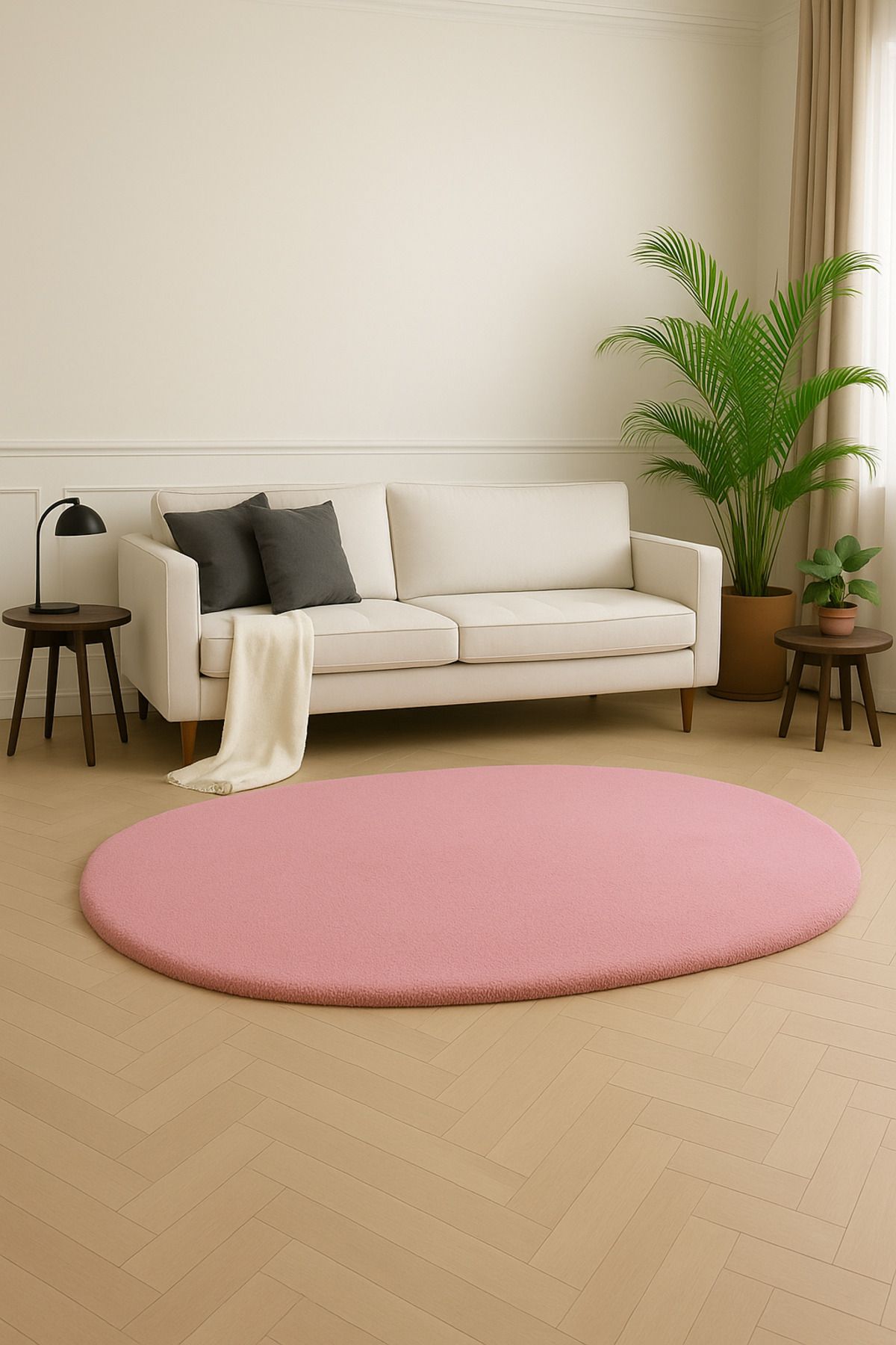 KEVLİNE Kevline Home Modern Kaymaz Taban Dekoratif Makinede Yıkanabilir Halı Yolluk