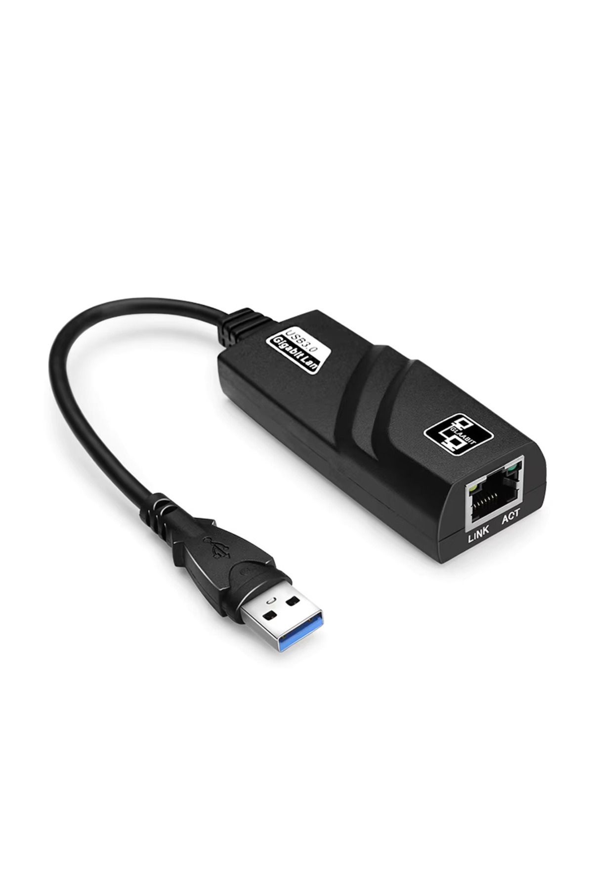Derwell Harici İnternet 1000 Mbps Gigabit Tip C USB 3.0 Kablolu Ağ Kartı USB Rj45 Lan Ethernet Dönüştürücü