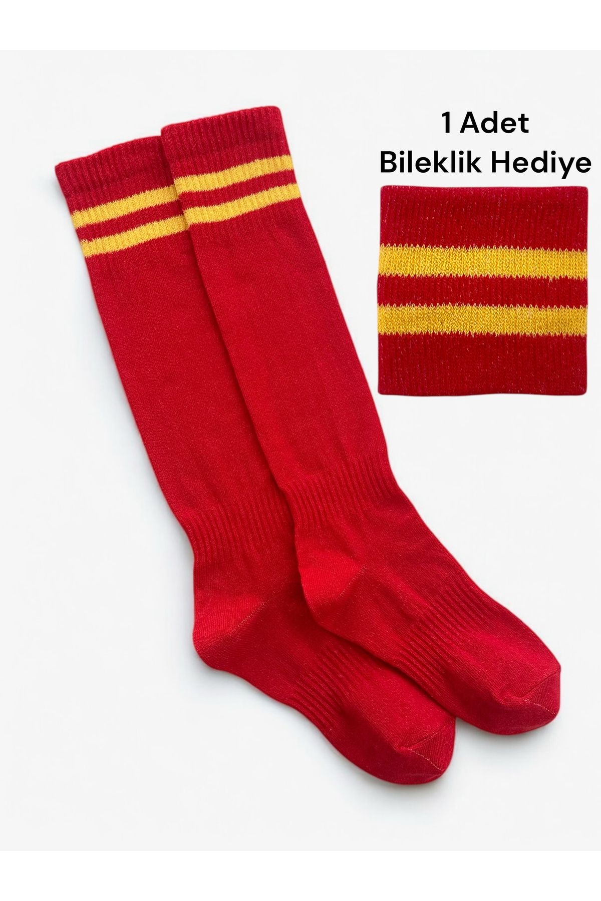 Çorabistaan 2 Çift Çok Renkli Çemberli Unisex Kız Erkek Çocuk Futbol Halı Saha Maç Çorabı Tozluk Spor Taraftar