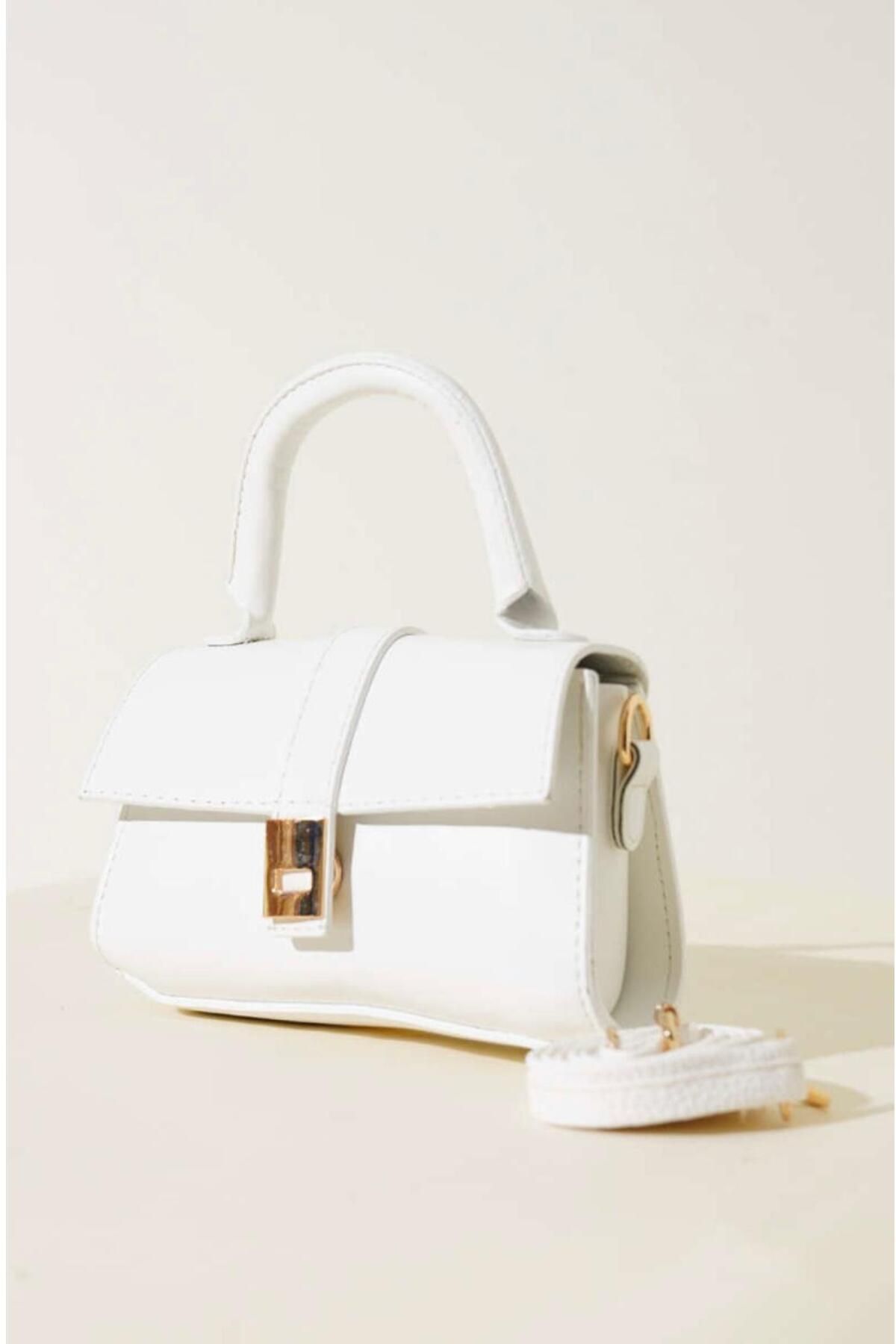 NOİR LUXE Suni Deri Çıtçıtlı Ayarlanabilir Askılı Kadın El, Kol Ve Omuz Çantası U:11 E:19 G:7 cm